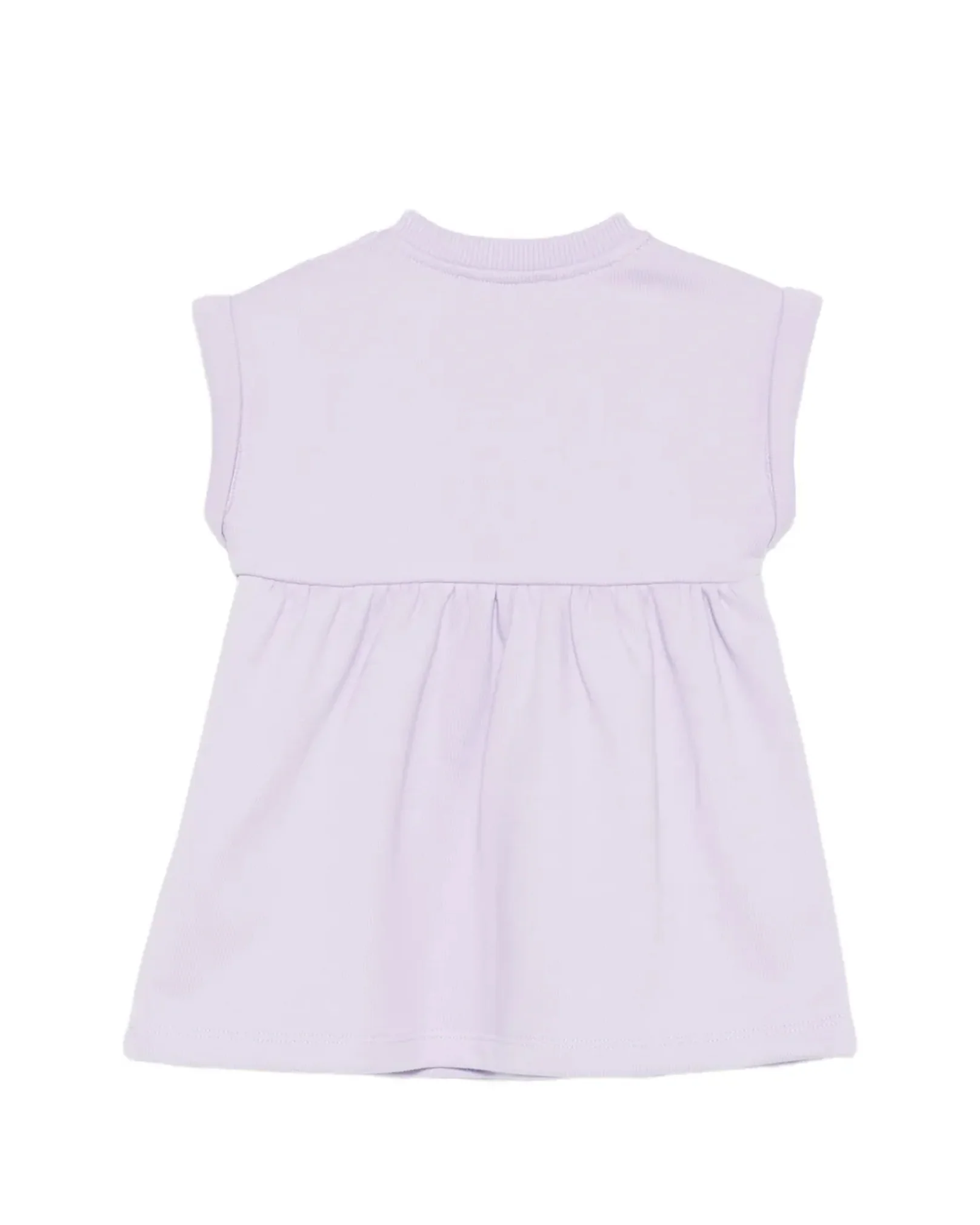 Moschino Kids Abito Lilla con Logo Teddy Bear per Neonate