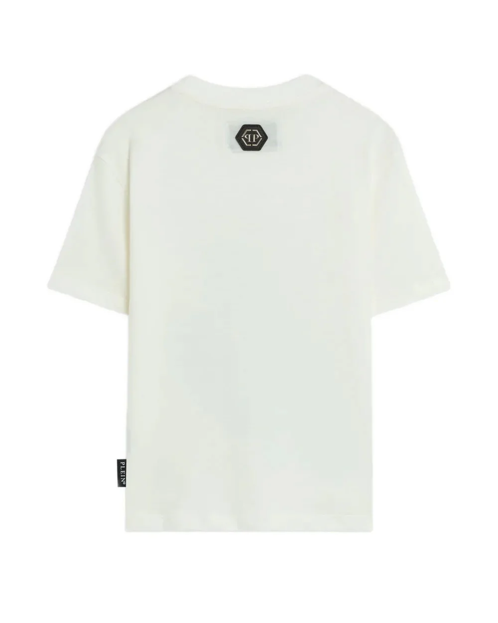 Philipp Plein Kids T-Shirt Bianco con Stampa Grafica per Bambine