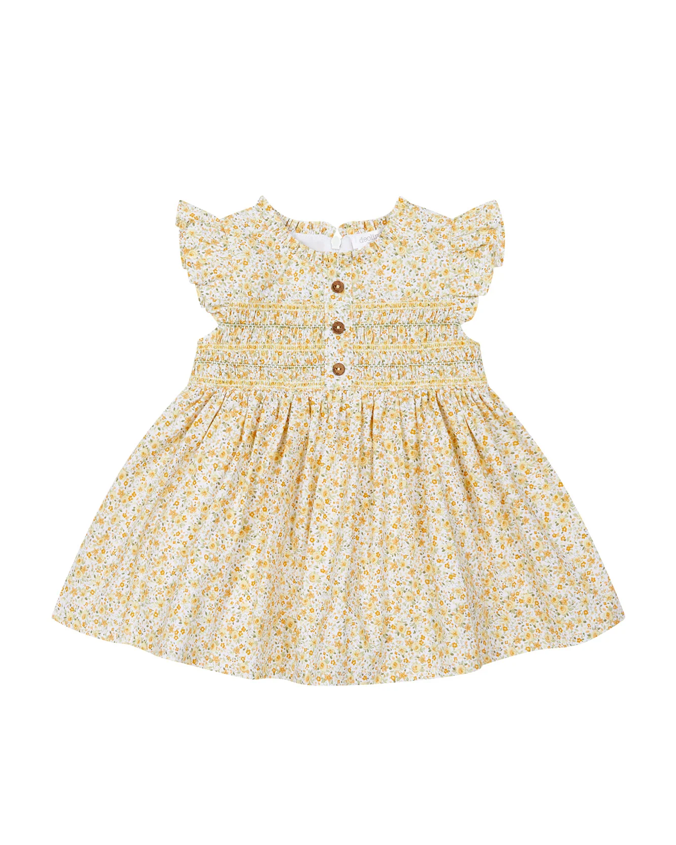 Deolinda Kids Abito Fantasia Paglierino Fiori per Neonate