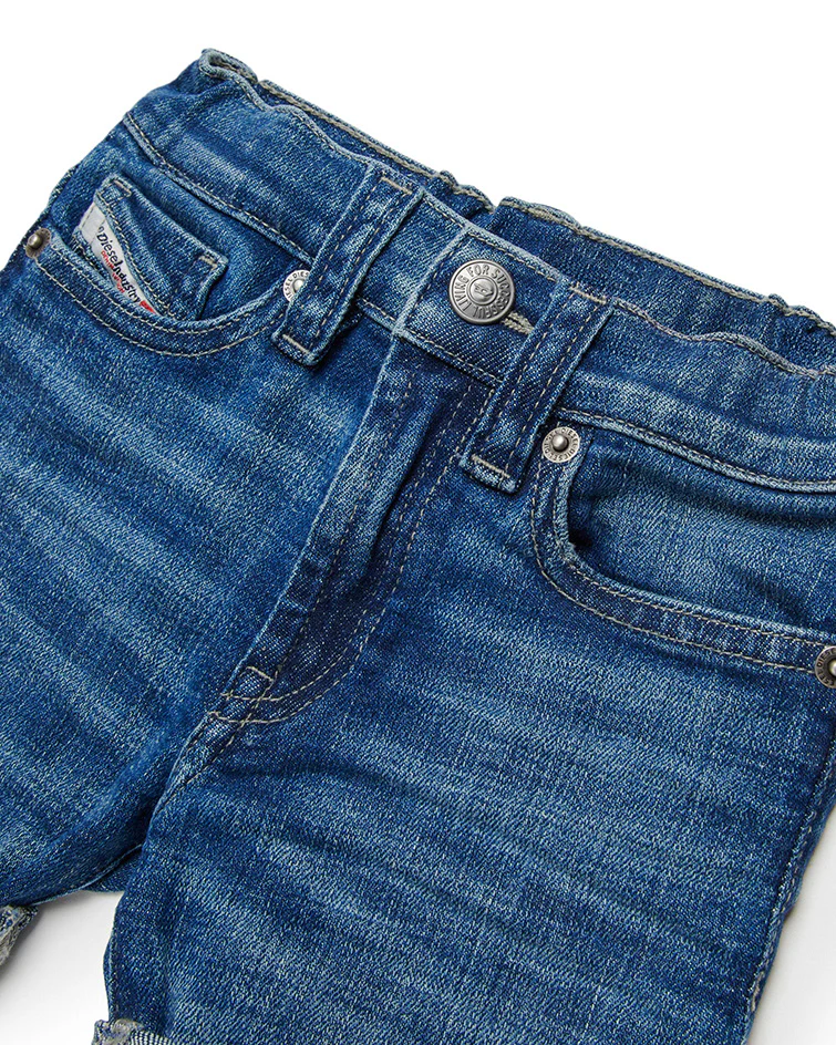 Diesel Kids Bermuda in denim Blu per Neonati