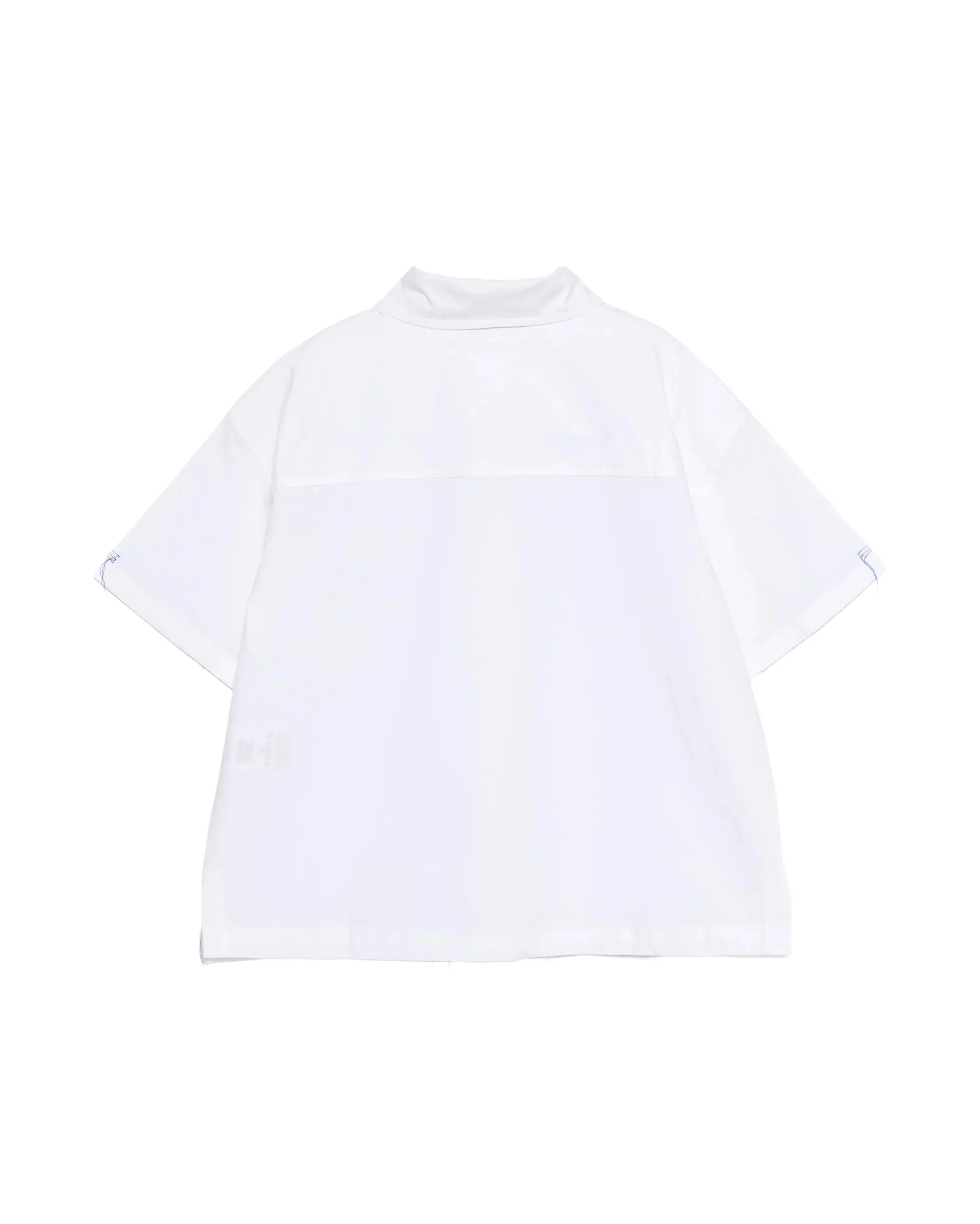 Msgm Kids Camicia Bianco con Cuciture a Vista