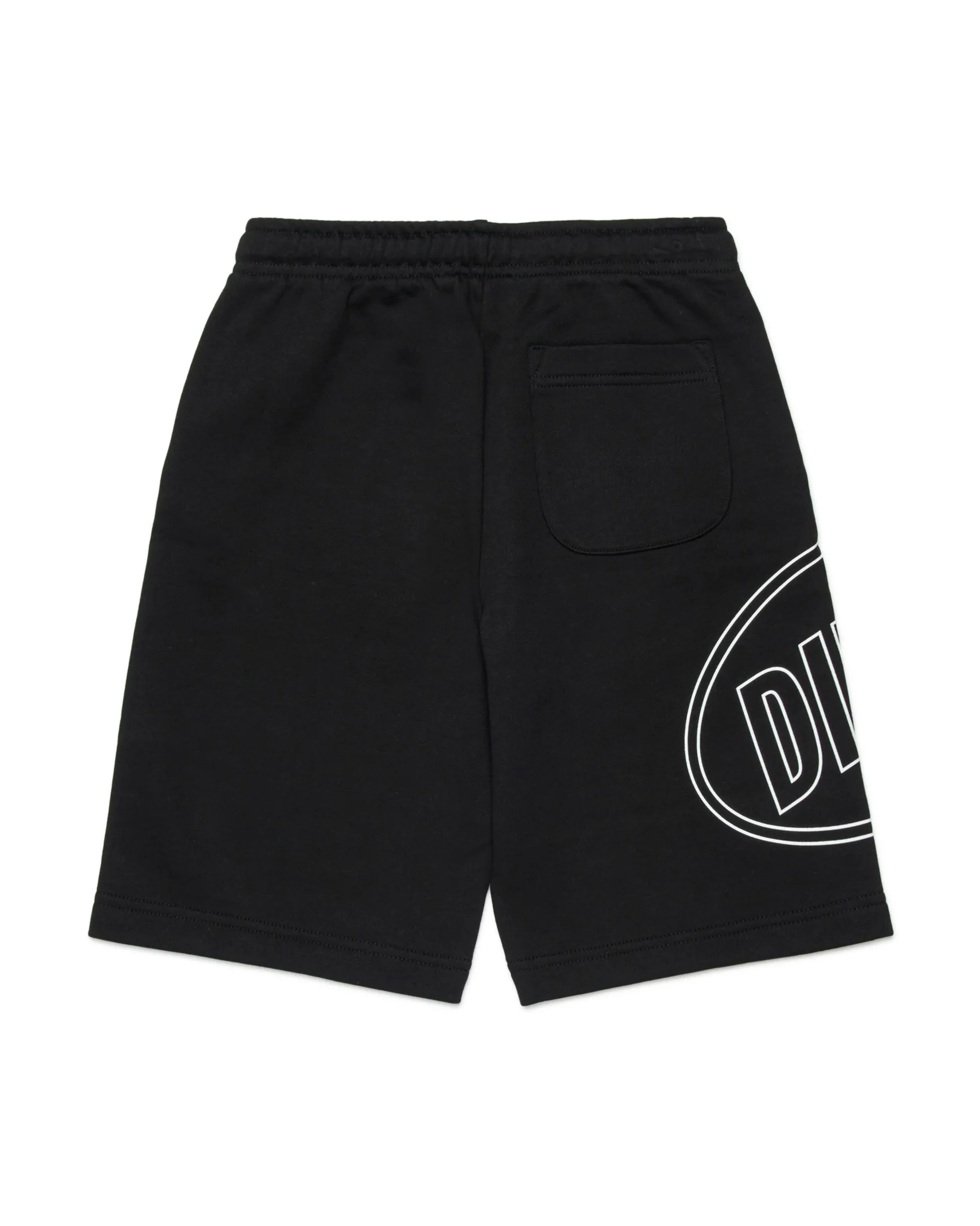 Diesel Kids Bermuda di Tuta Nero con Stampa Logo Oavl Per Bambini