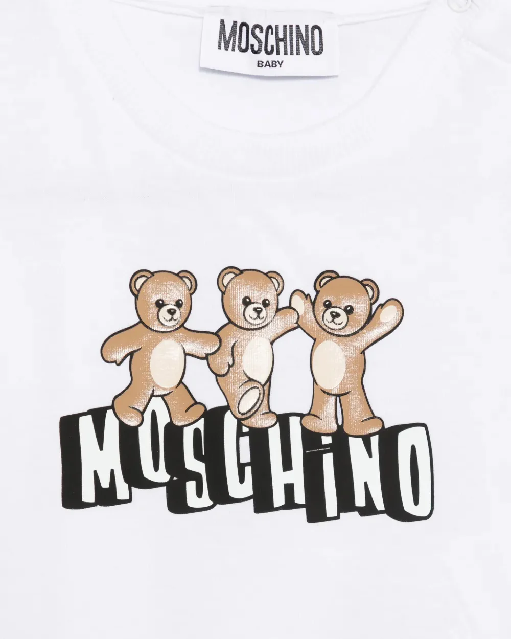 Moschino Kids T-Shirt con Teddy Bear Bianca per Neonate