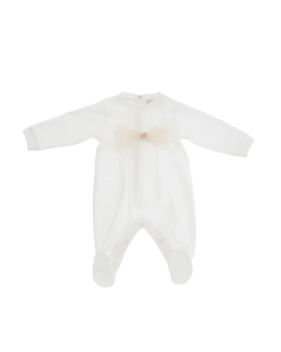 Blumarine Kids Tutina Panna con Fiocco per Neonate