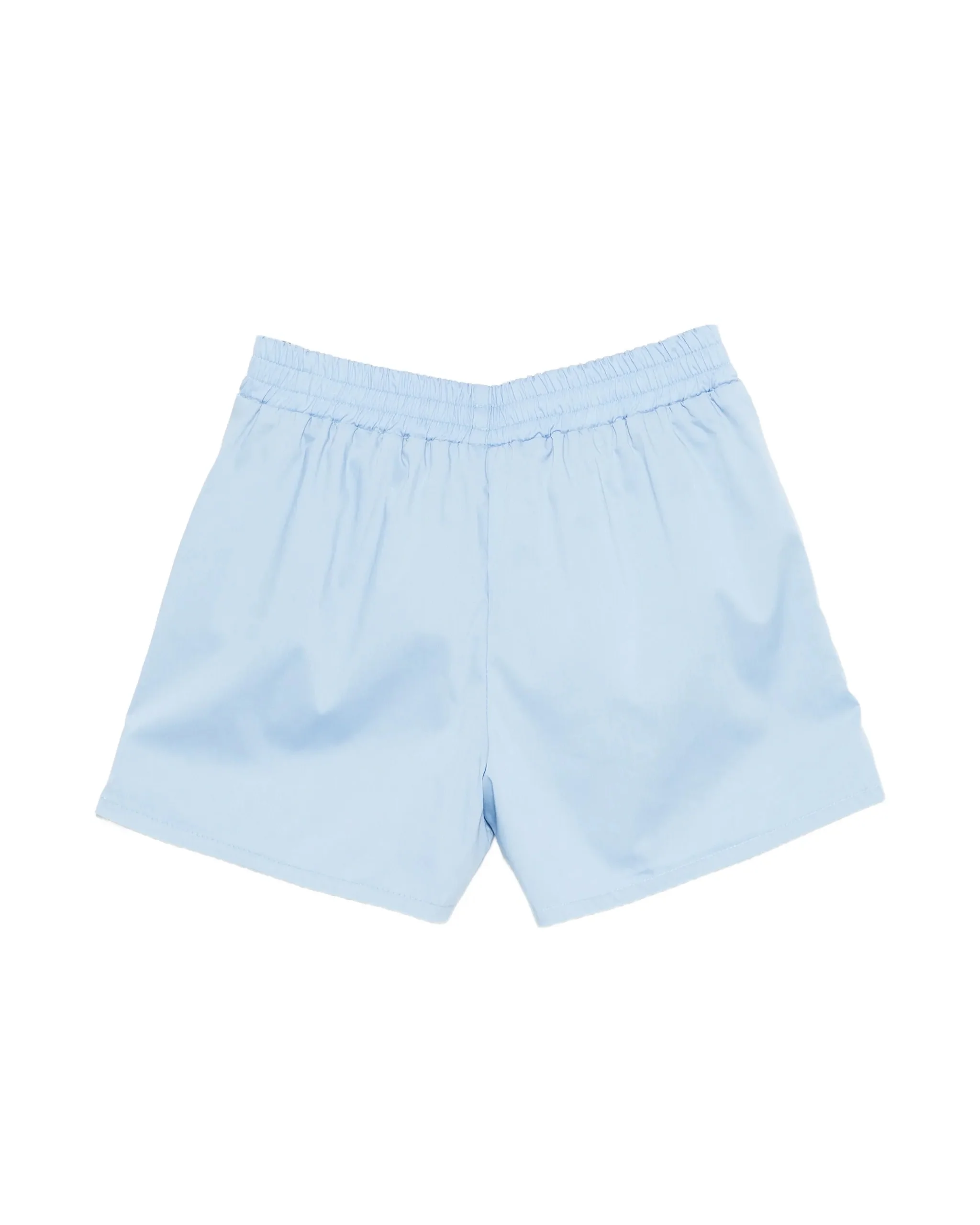 Msgm Kids Short Celeste con Logo Stampato per Bambine