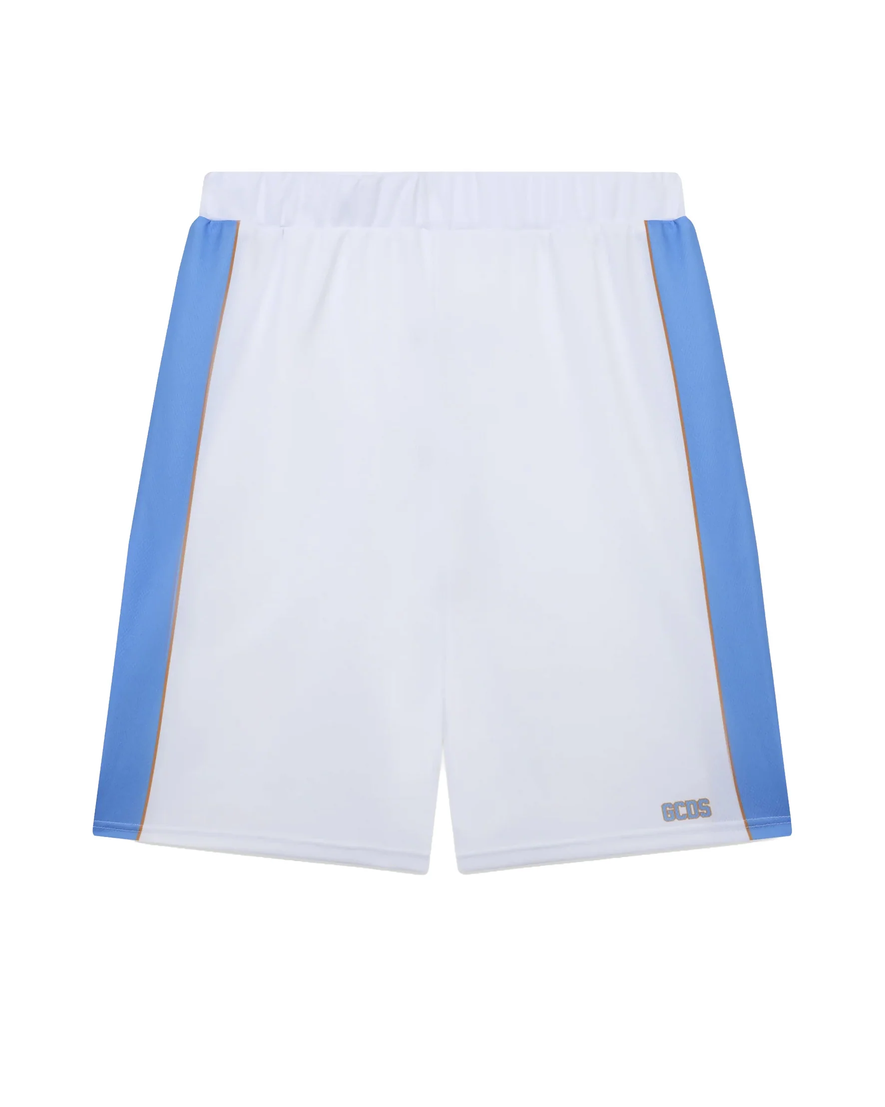 Gcds Kids Bermuda Bianco e Blu con Logo per Bambini