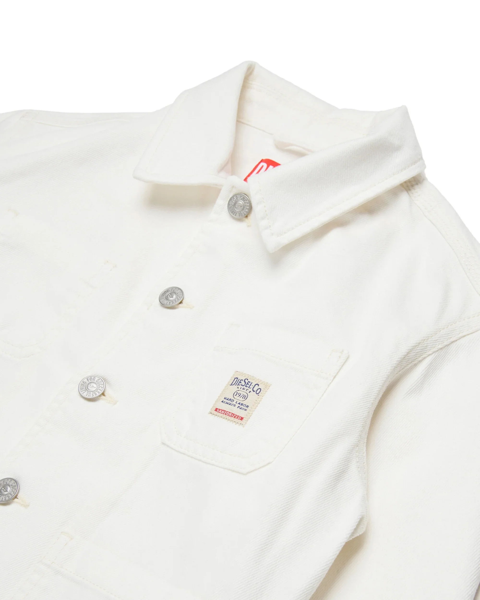 Diesel Kids Giacca in Denim Bianca per Bambini