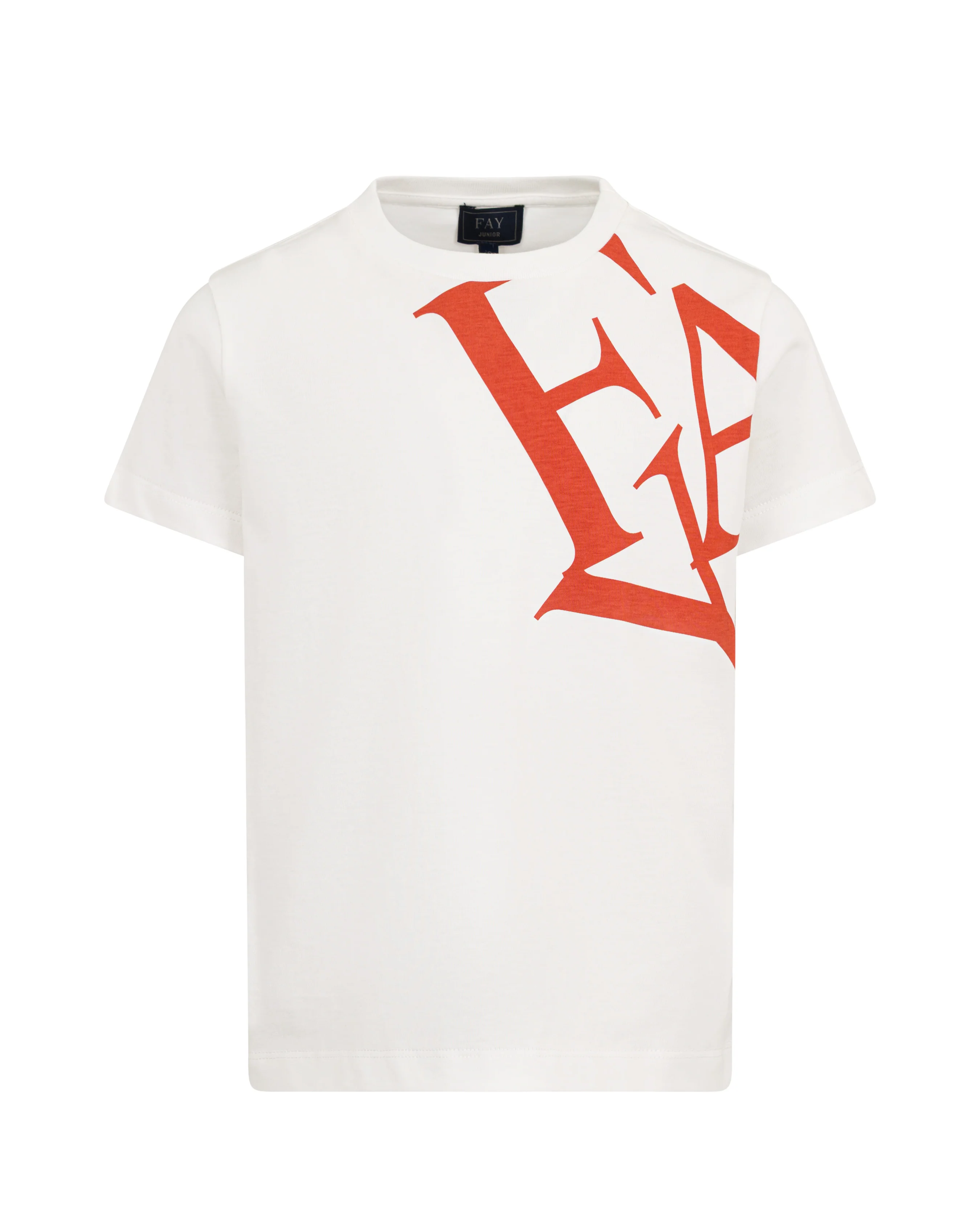 Fay Kids T-Shirt Bianco/Rosso per Bambini