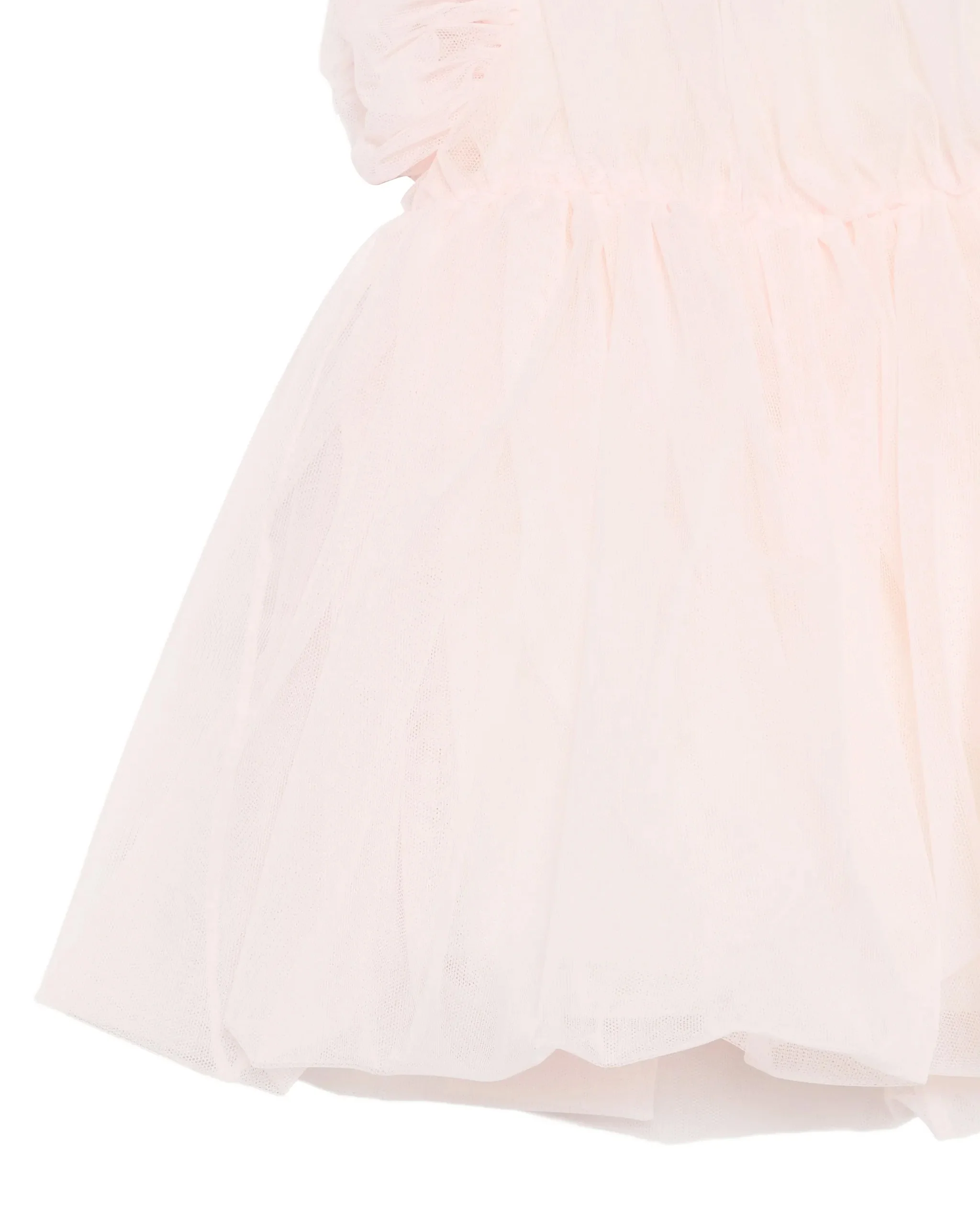 Elisabetta Franchi La Mia Bambina Abito con con Ruches e Maniche a Sbuffo Rosa per Neonate