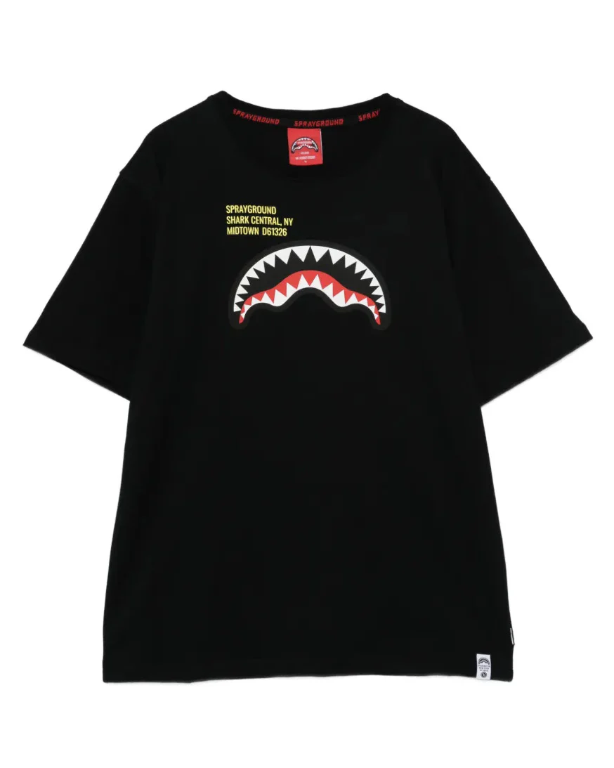 Sprayground Kids T-Shirt Nero con Stampa per Bambini