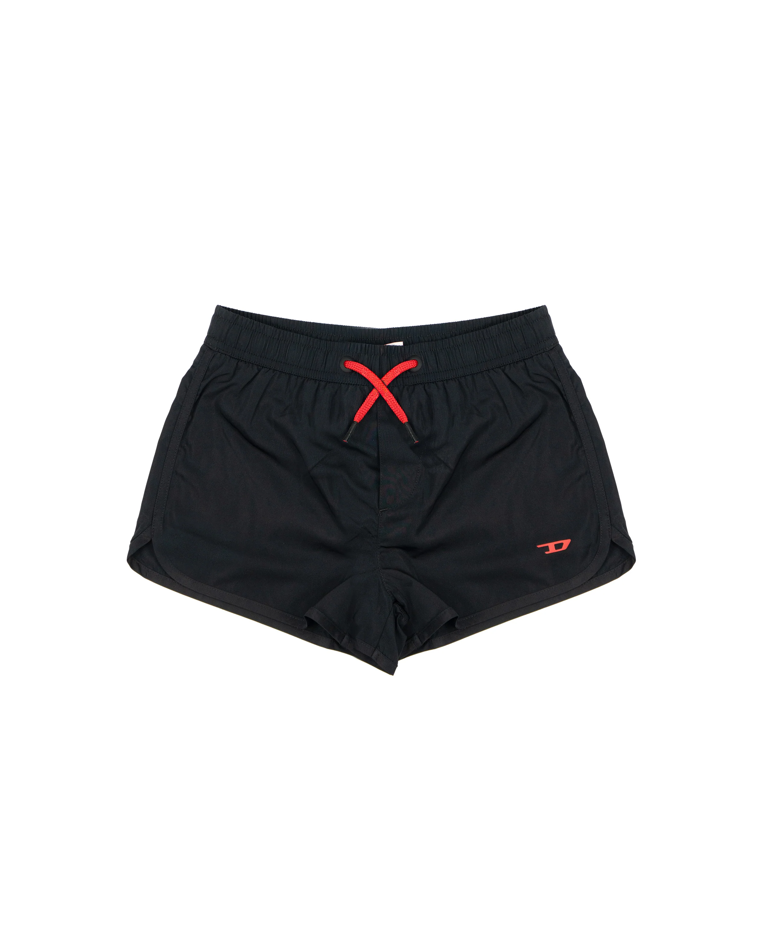 Diesel Kids Costume Nero con Laccio e Logo Rosso a Contrasto per Bambini
