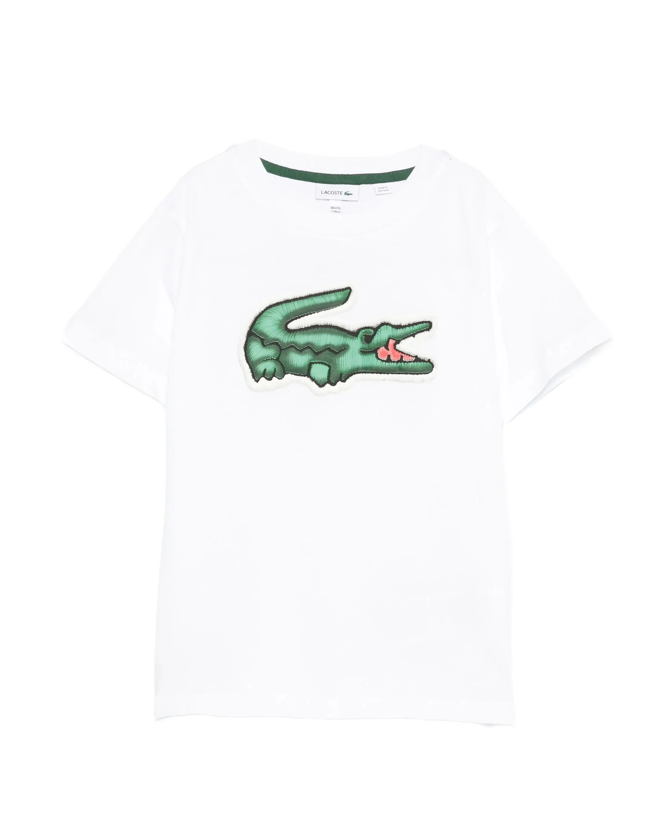 Lacoste Kids T-Shirt Bianca con Logo per Bambini