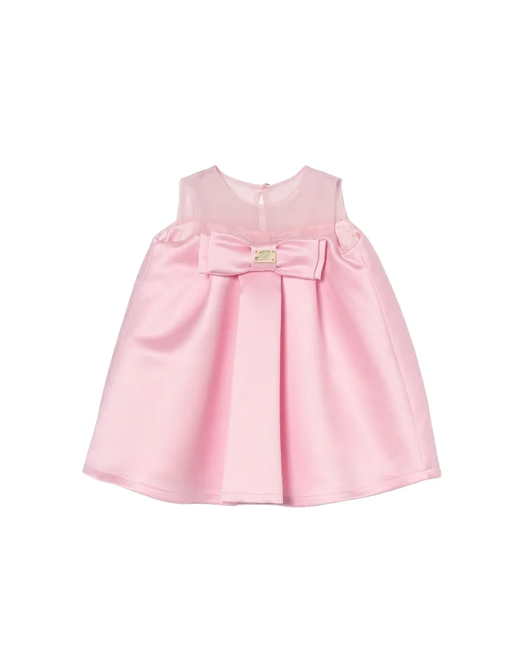 Blumarine Kids Abito Rosa con Maxi Fiocco per Neonate