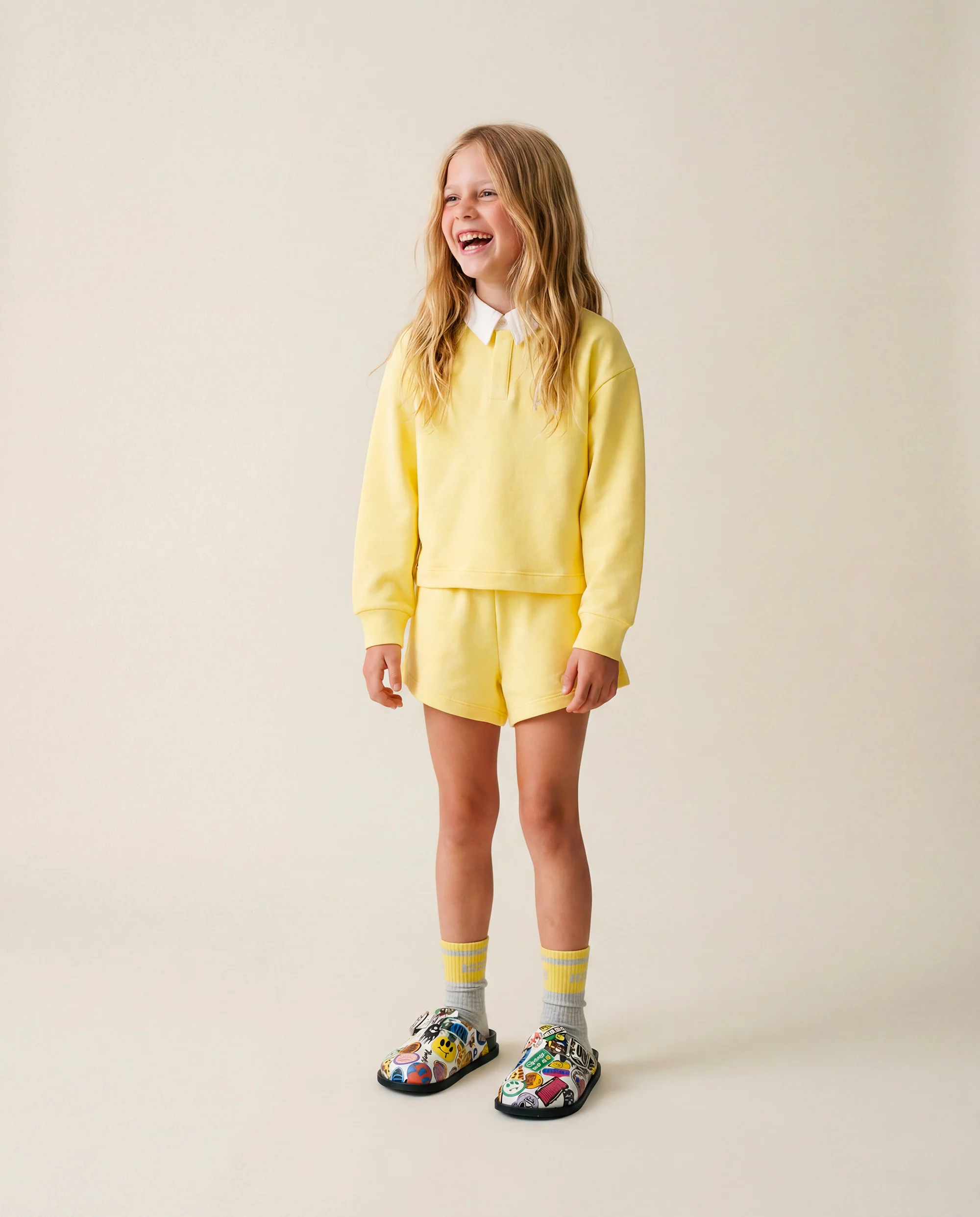 Pinko Kids Short Lemon Grass con Logo per Bambine