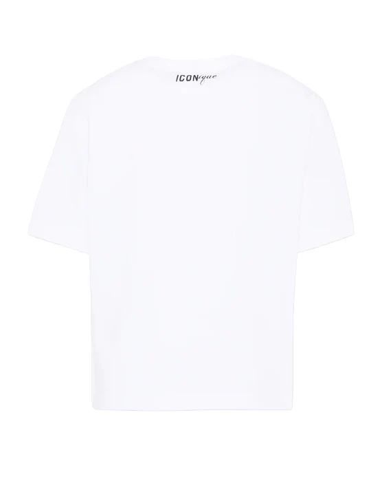 Dsquared2 Kids T-Shirt Bianco con Stampa per Bambini