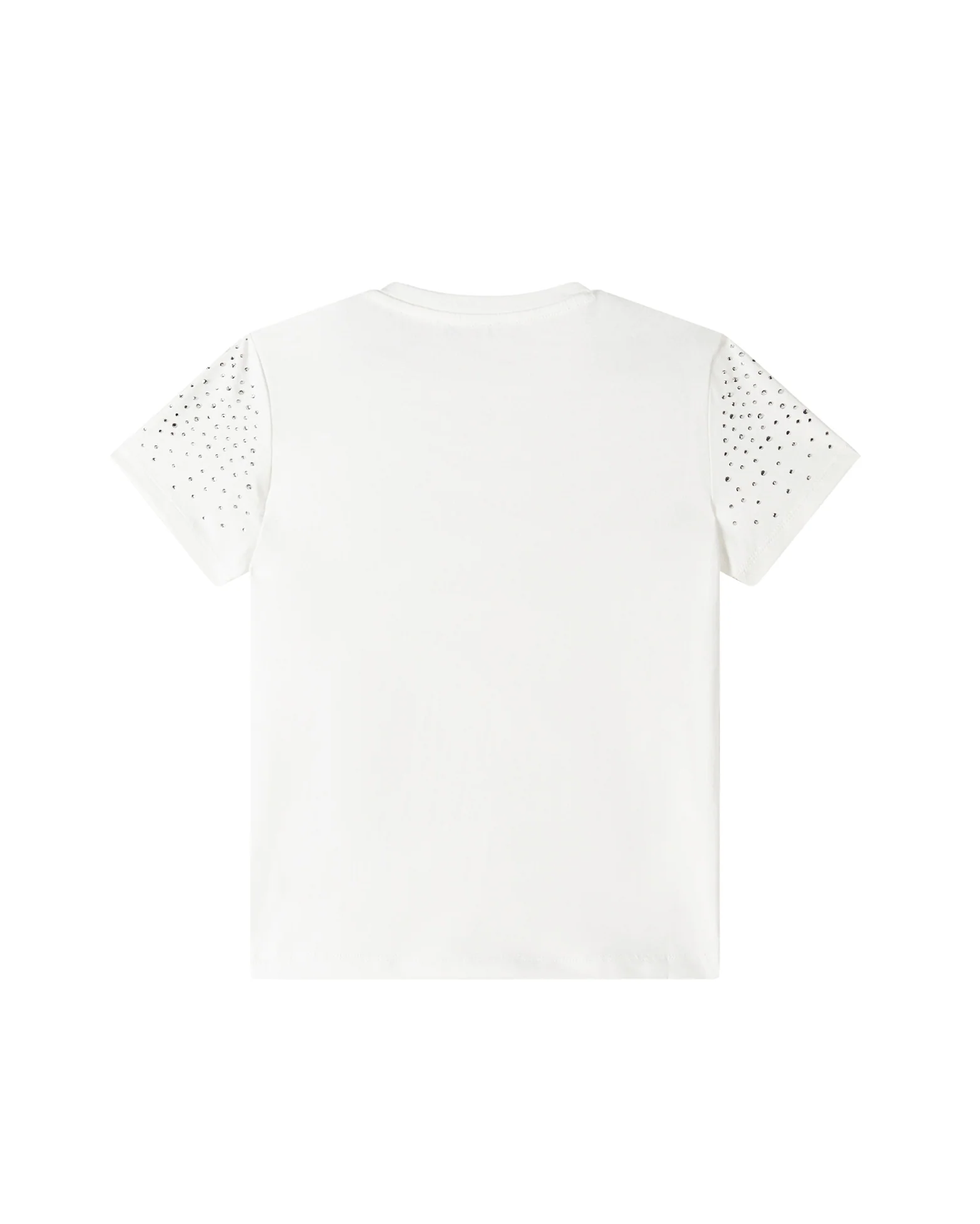 Patrizia Pepe Kids T-Shirt Bianco con Strass per Bambine