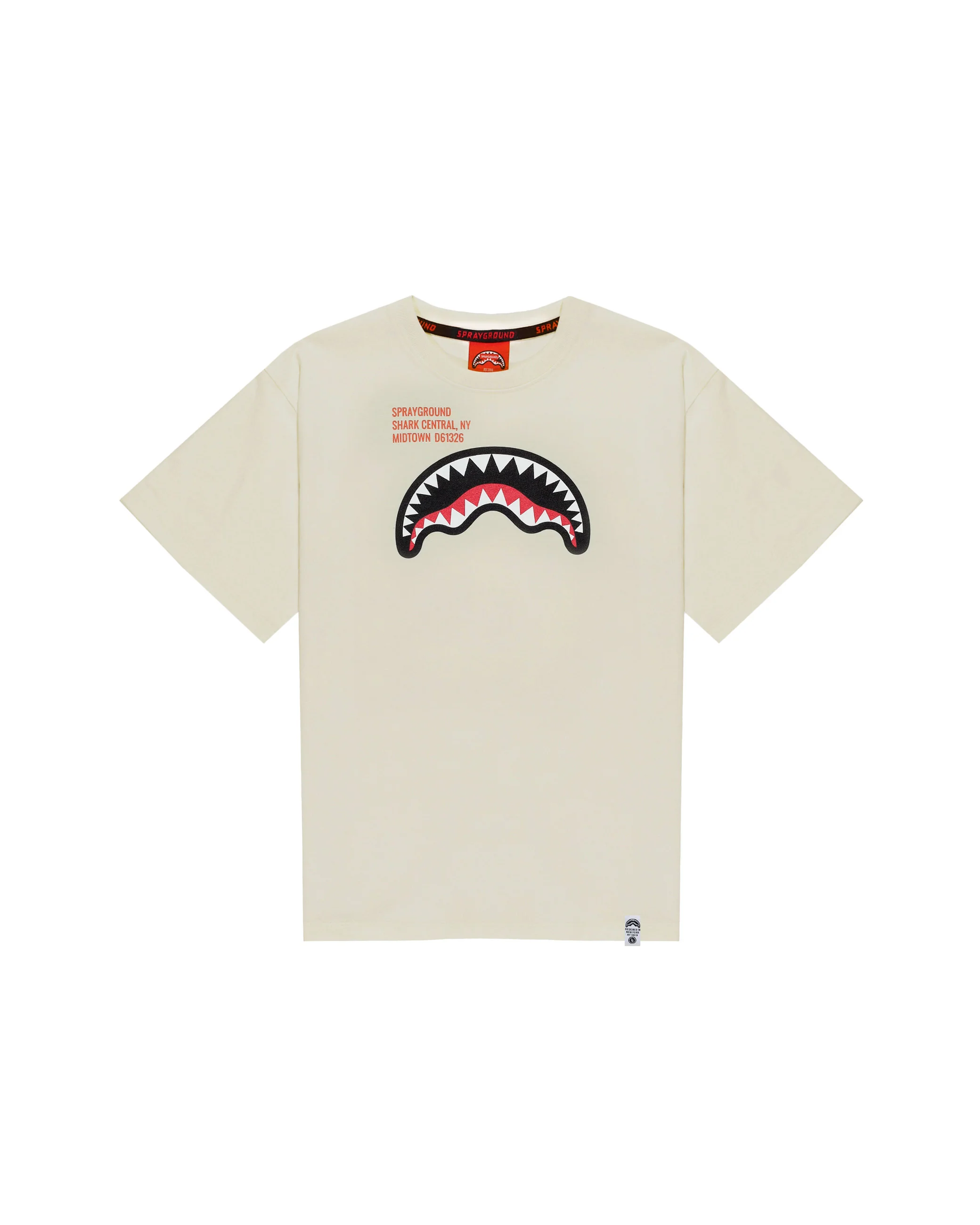 Sprayground Kids T-shirt Avorio con Stampa Logo per Bambini