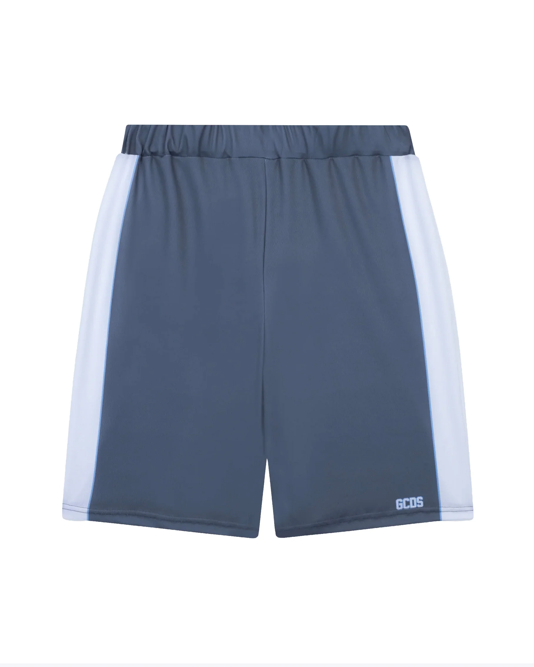 Gcds Kids Bermuda Blu Notte e Bianco con Logo per Bambini