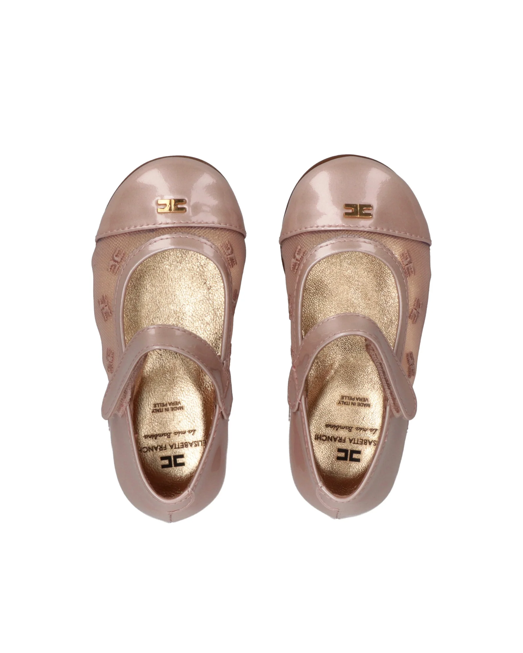 Elisabetta Franchi La Mia Bambina Ballerina Rosa con Ricamo Logo per Neonate