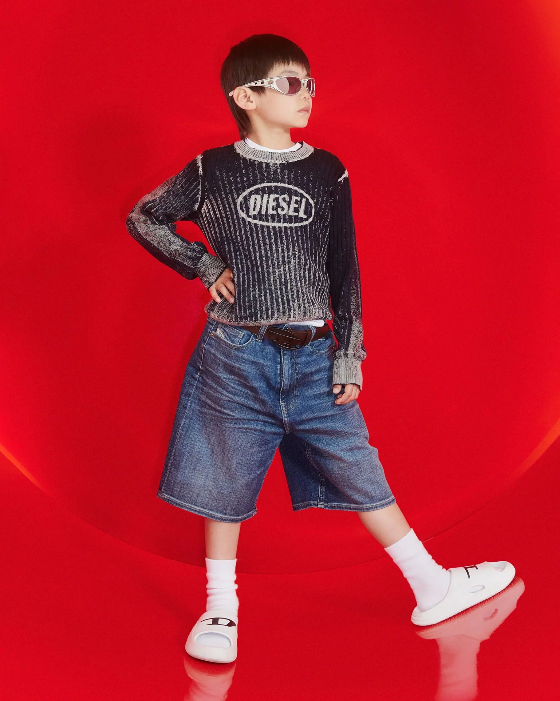 Diesel Kids Bermuda in Denim Unisex per Bambini