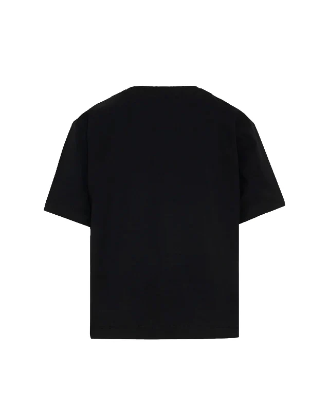 Moschino Kids Maxi T-Shirt Nero con Teddy Bear per Bambini