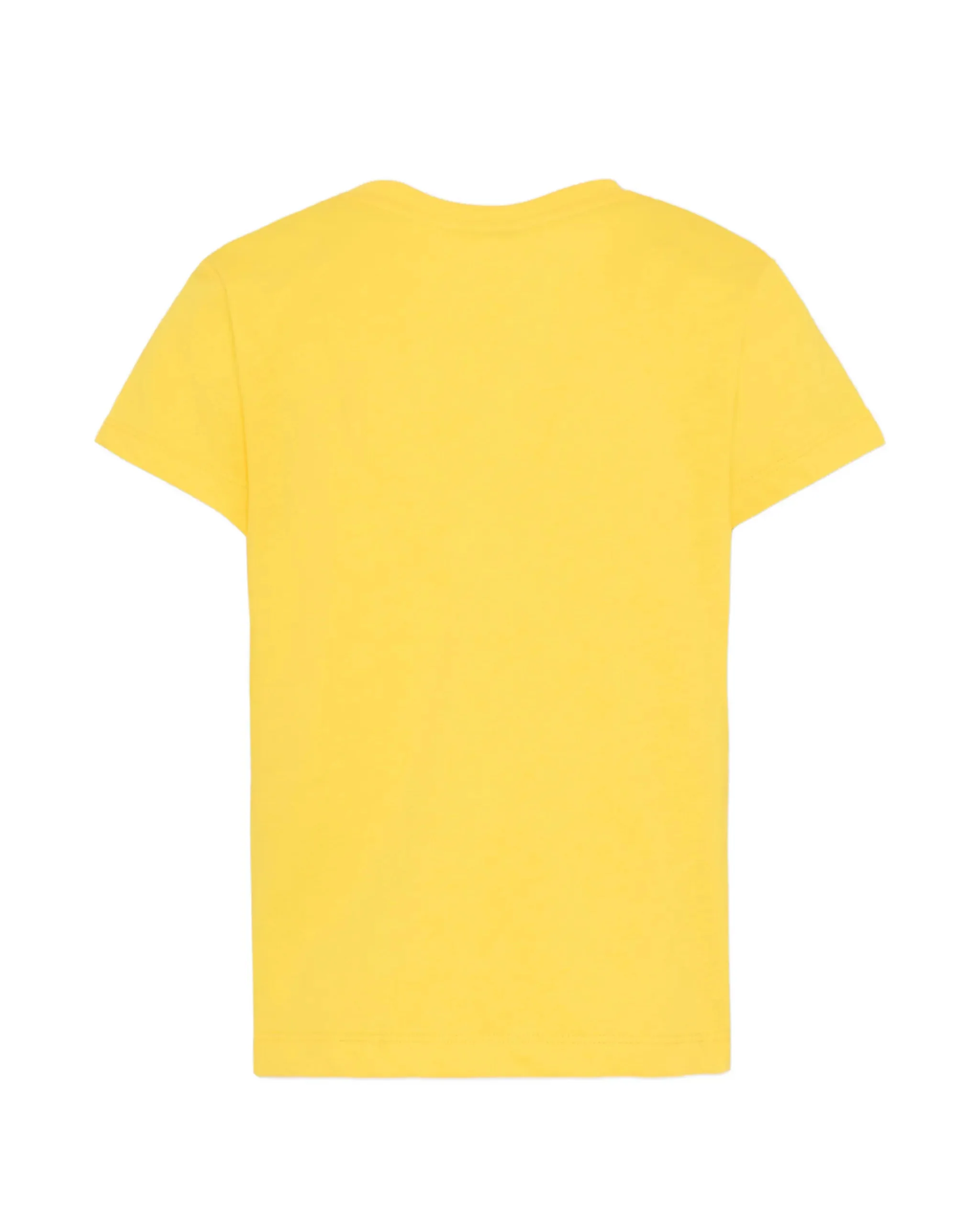 Moschino Kids T-Shirt Giallo con Piccolo Logo Teddy Bear per Bambini