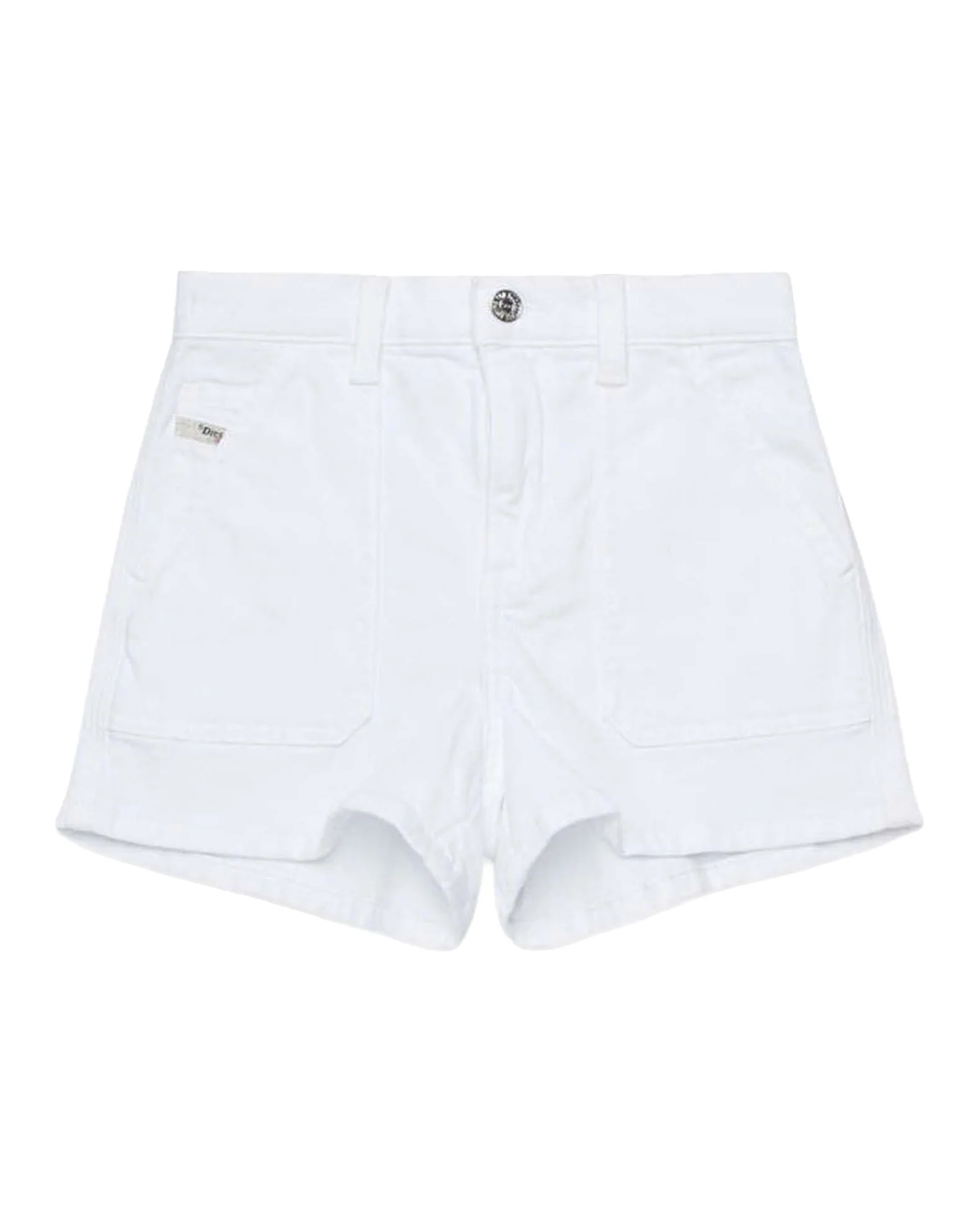 Diesel Kids Bermuda in Denim Bianco per Bambine