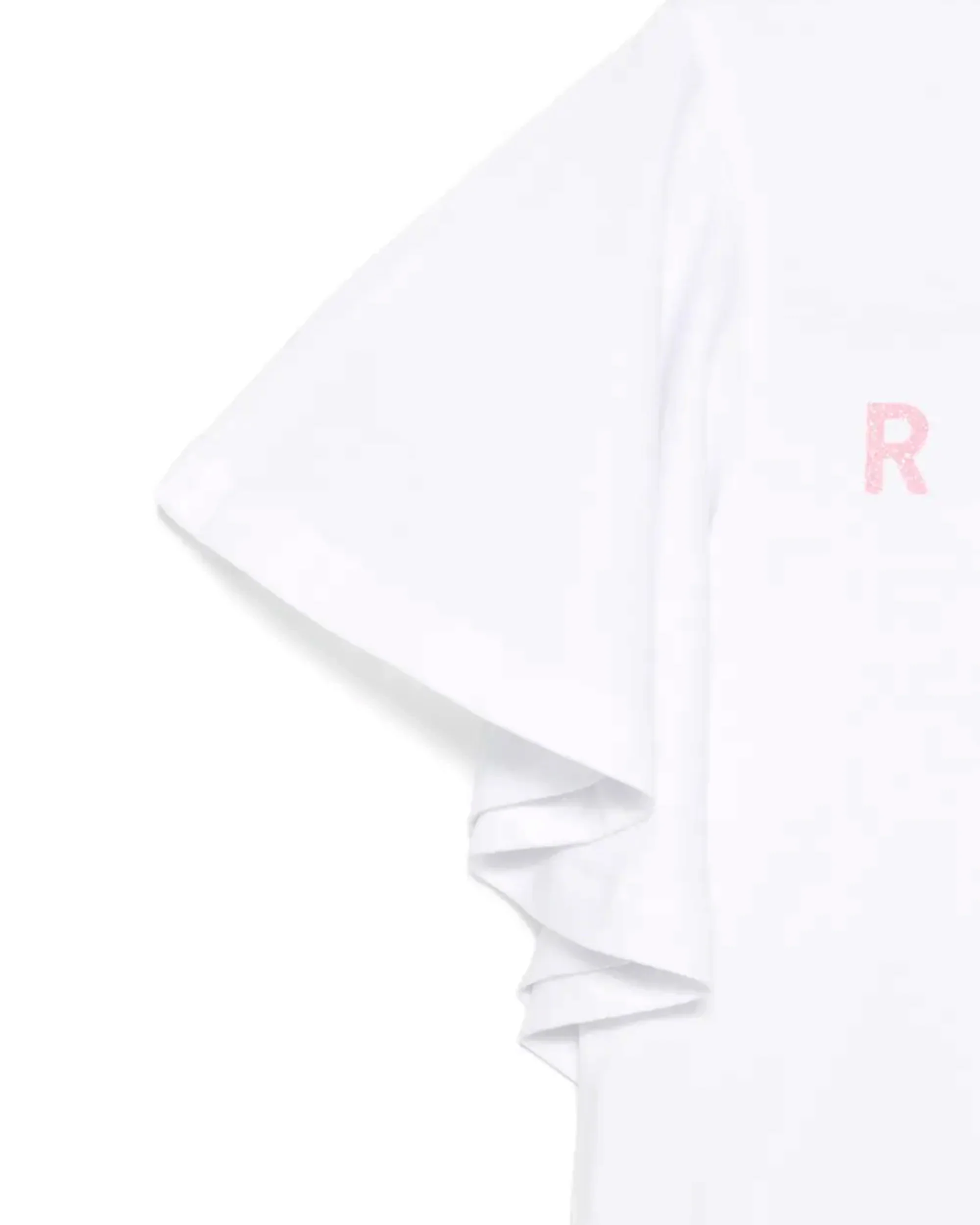 John Richmond Kids T-Shirt Crop bianco con Stampa Logo per Bambine