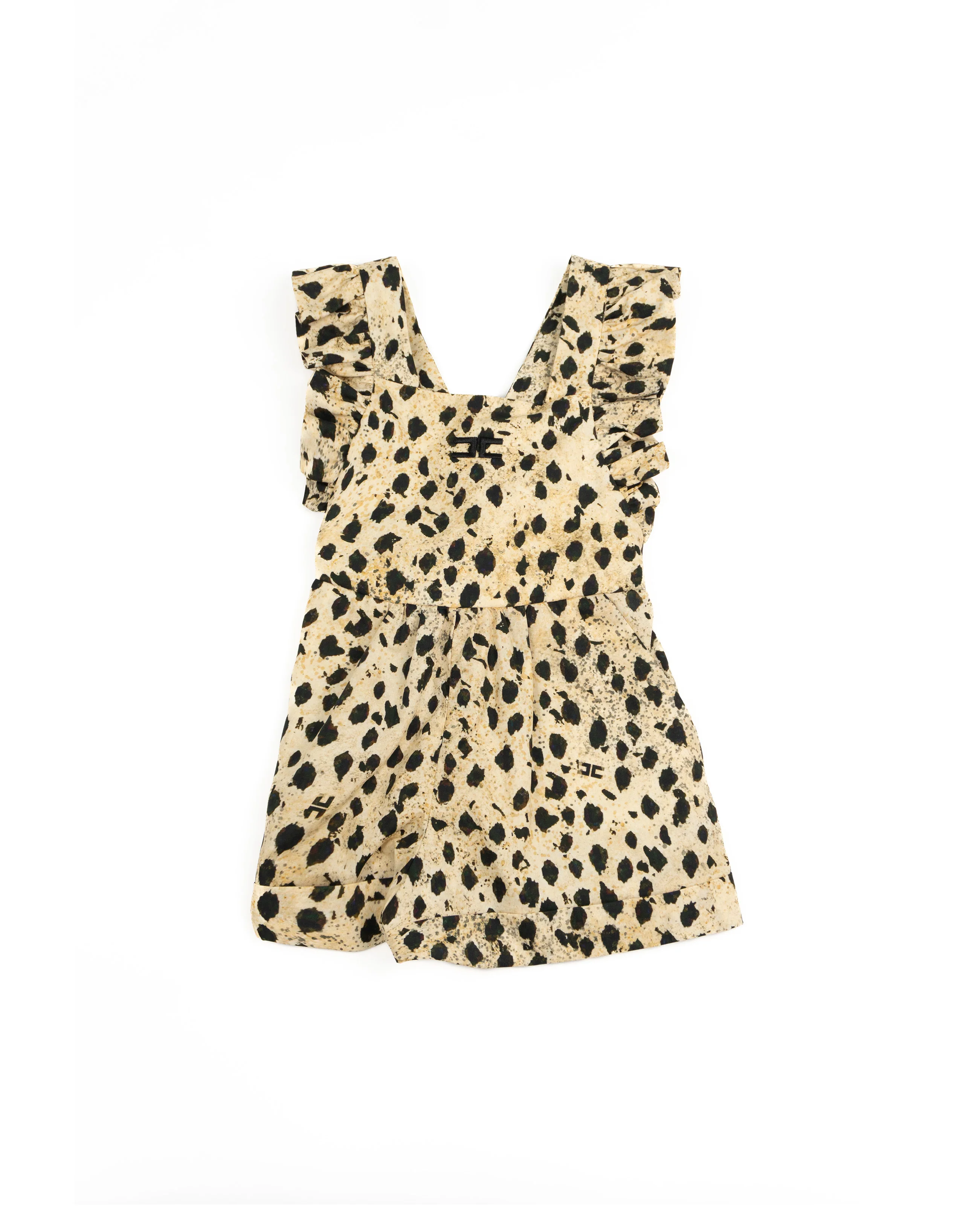 Elisabetta Franchi la Mia Bambina Salopette con Motivo Animalier per Neonate
