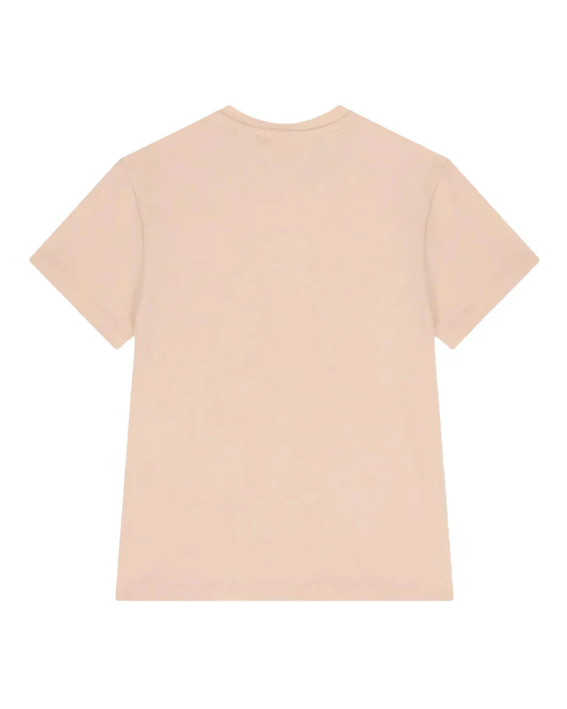 Elisabetta Franchi La Mia Bambina T-Shirt Rosa con Logo Oro per Bambine