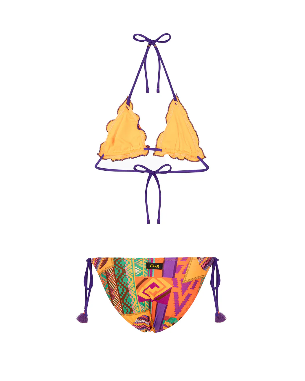 F**K Kids Costume a Triangolo Fantasia per Bambine