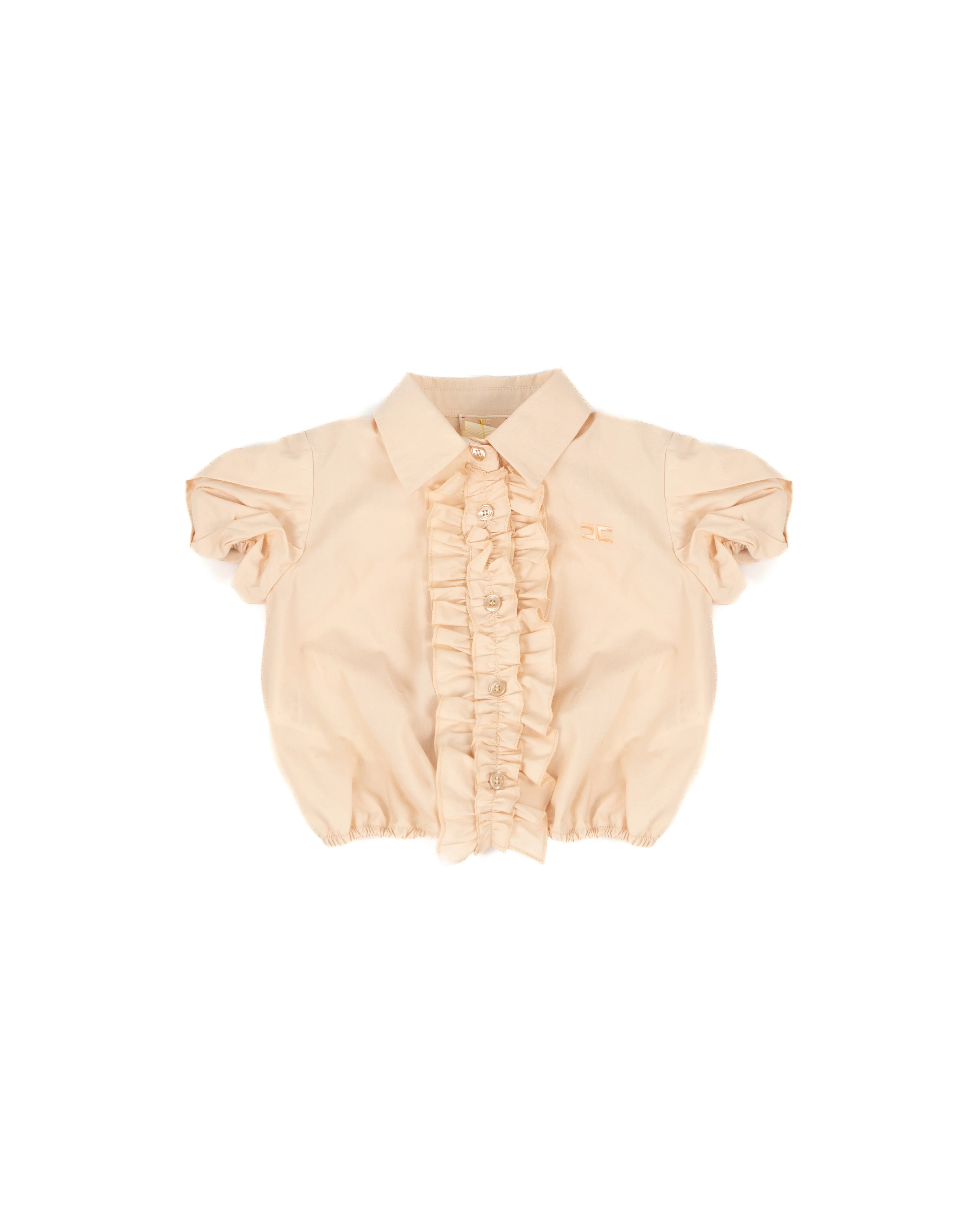Elisabetta Franchi La Mia Bambina Camicia con Rouche Rosa per Neonate