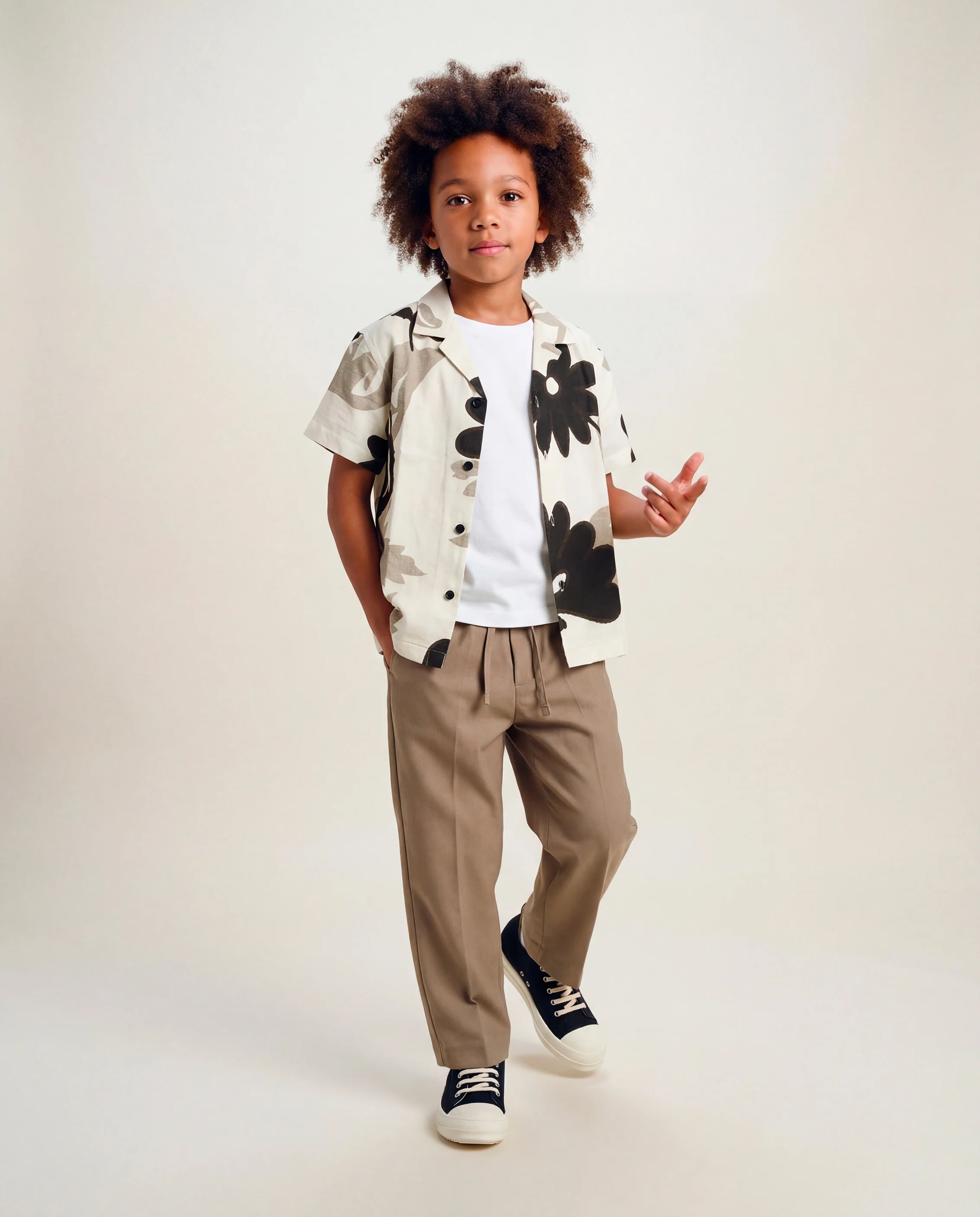 I'M Brian Kids Camicia Stampa Floreale Maxi per Bambini