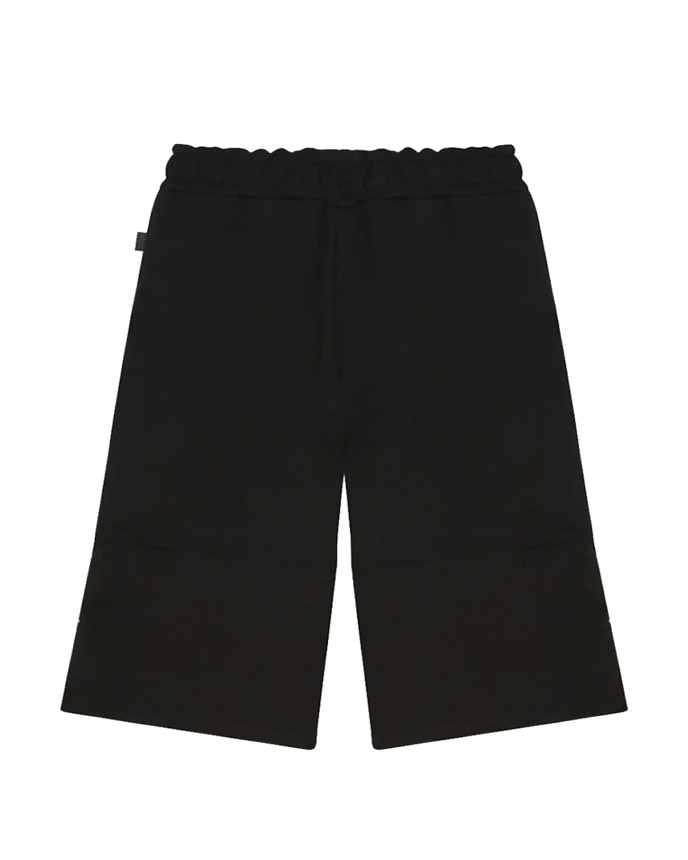 Gcds Kids Bermuda Nero con Stampa per Bambini