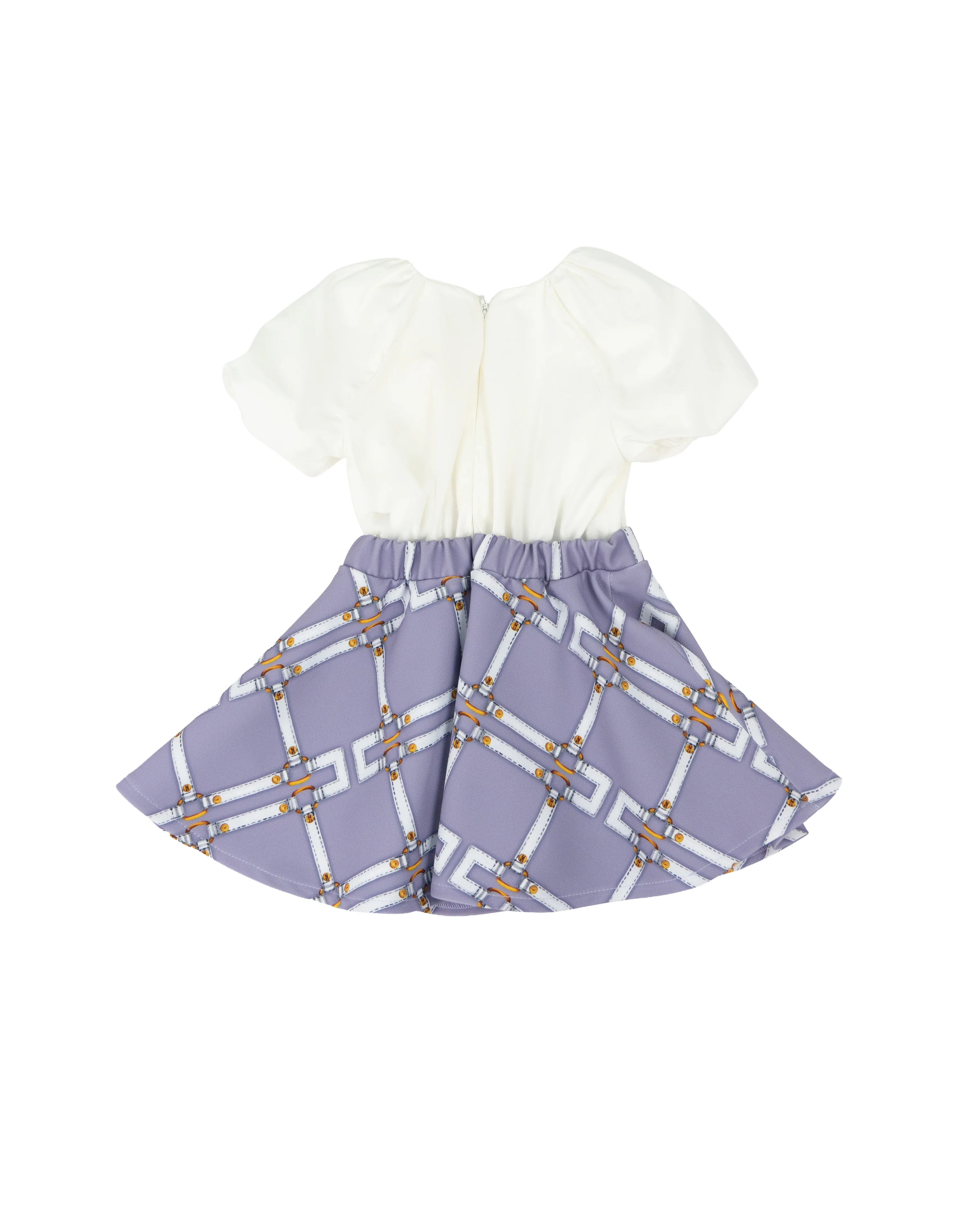 Elisabetta Franchi La Mia Bambina Abito Lilla/Avorio per Neonate