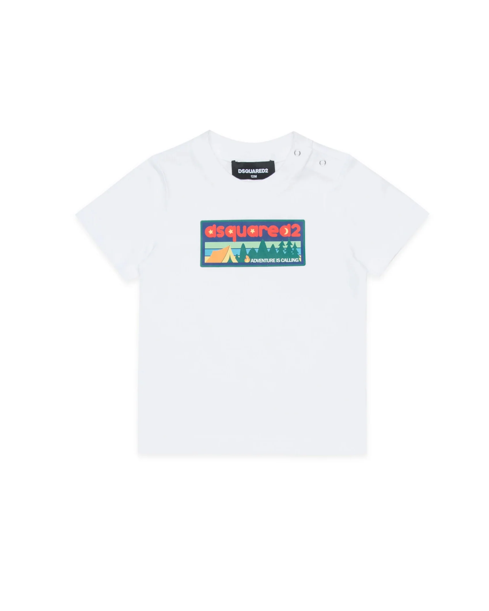 Dsquared2 Kids T-Shirt Bianca con Logo per Neonati
