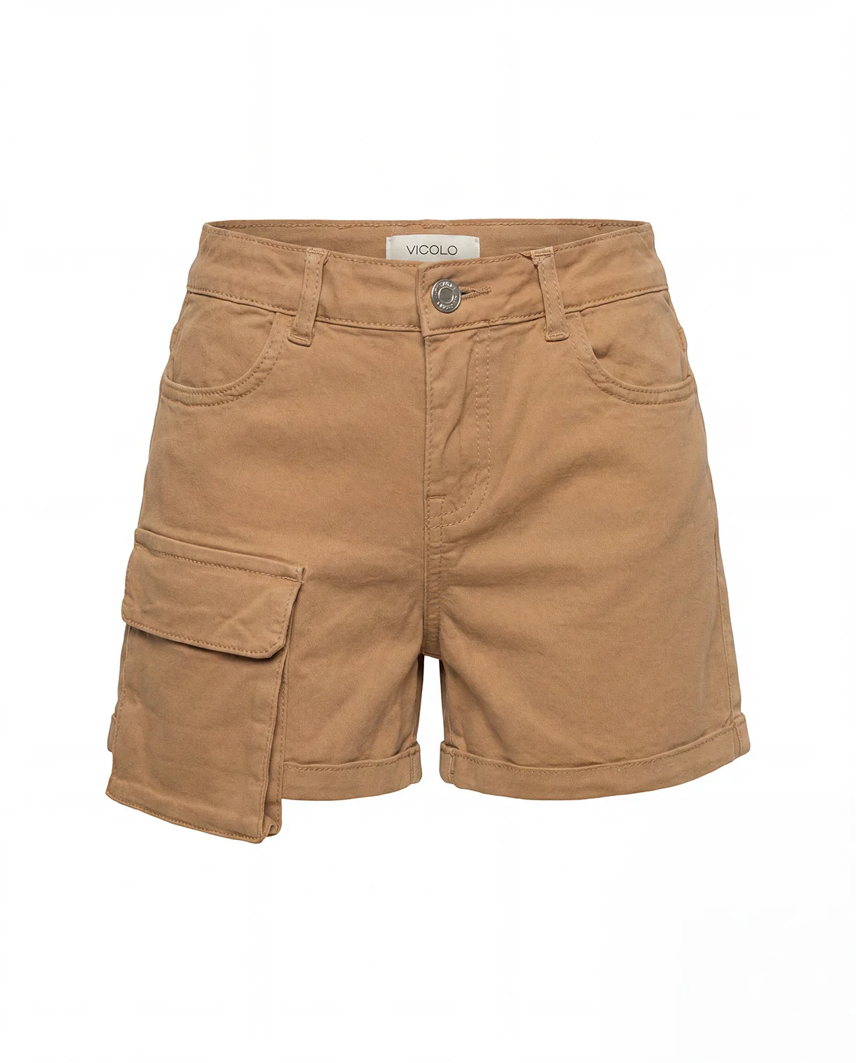 Vicolo Kids Short in Denim Cammello per Bambine