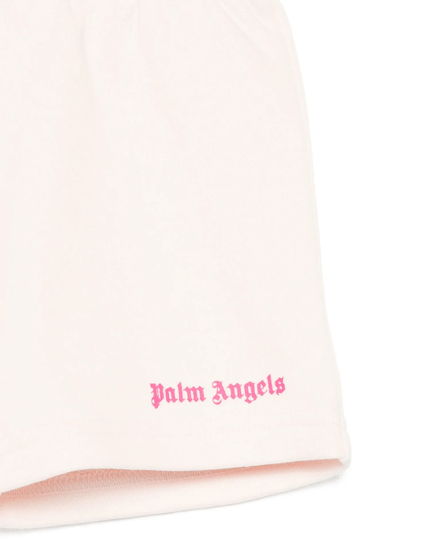 Palm Angels Kids Short Sabbia con Logo Fucsia per Neonate