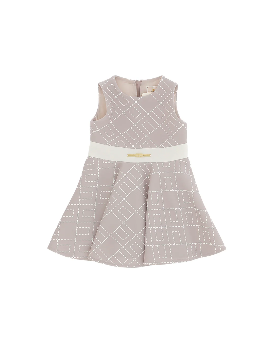 Elisabetta Franchi La Mia Bambina Abito Sunrise con Logo Geometrico per Neonate