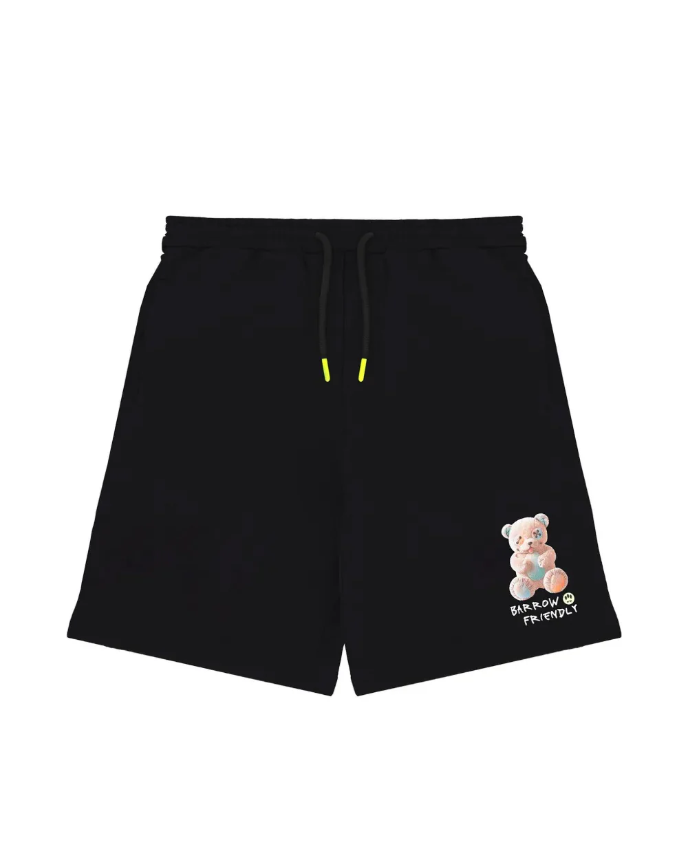 Barrow Kids Short Nero con Logo Teddy Unisex