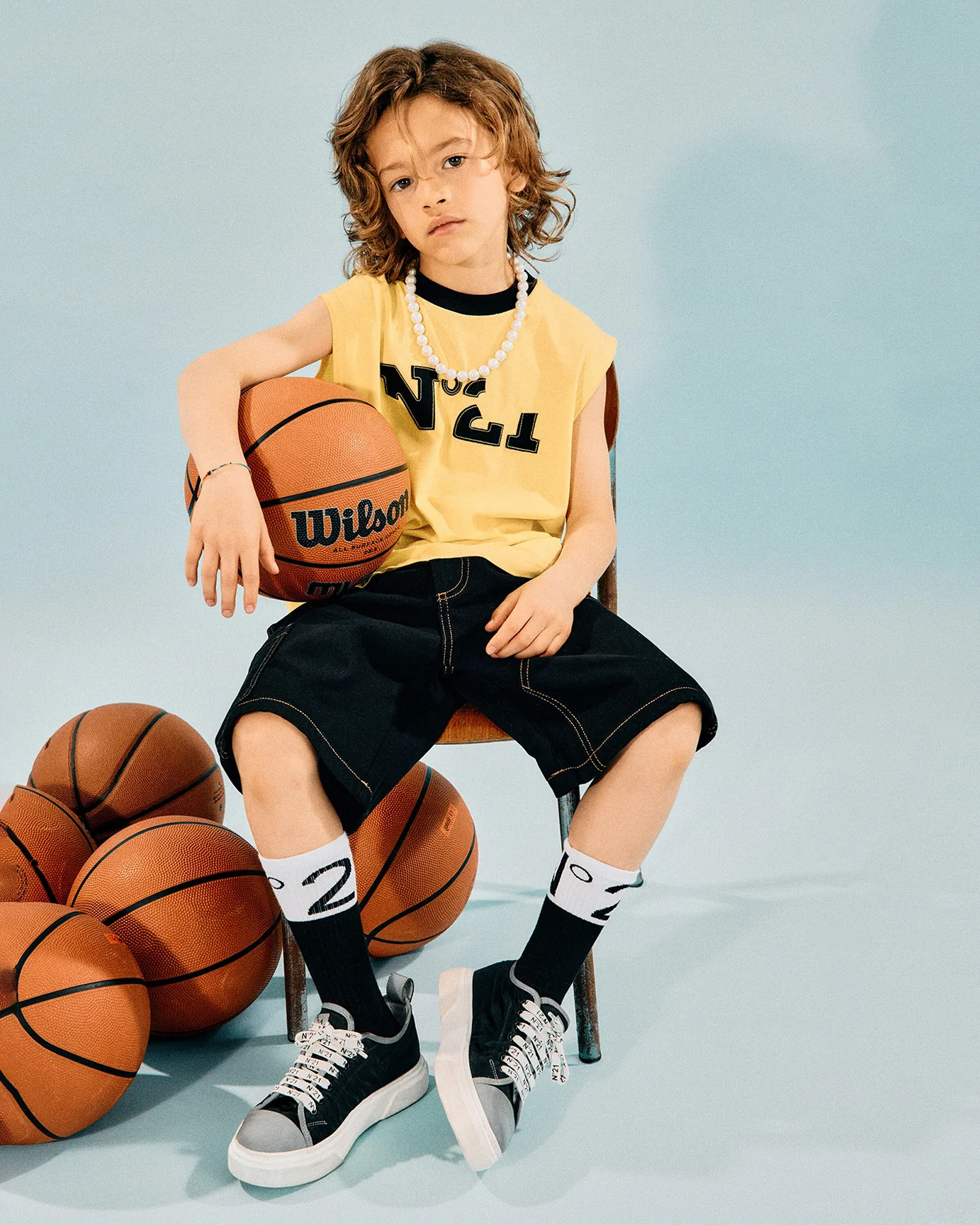 N21 Kids Short in Denim Carpenter Unisex per Bambini