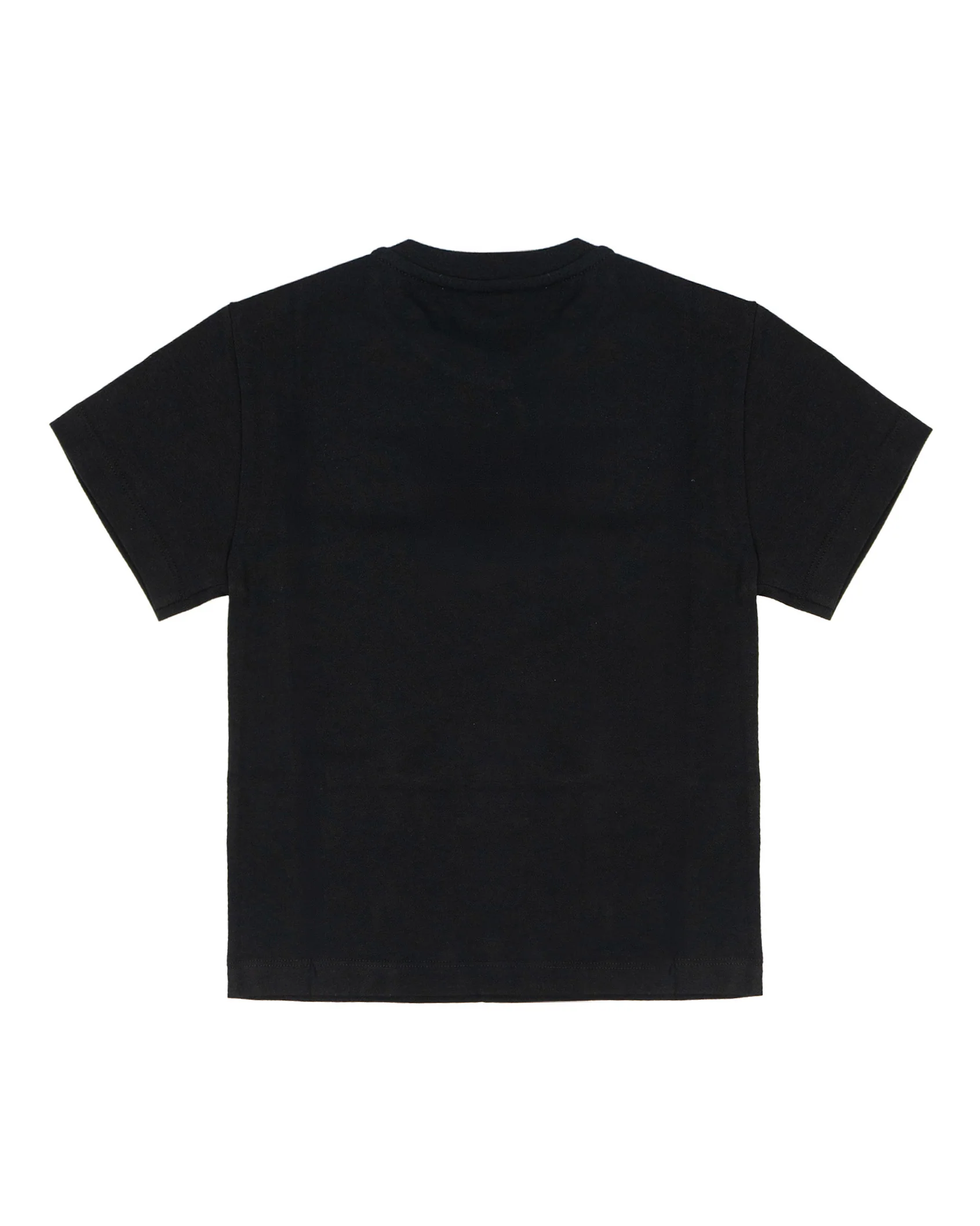 Elisabetta Franchi La Mia Bambina T-shirt Nero con Logo Effetto Metallico oro per Bambine