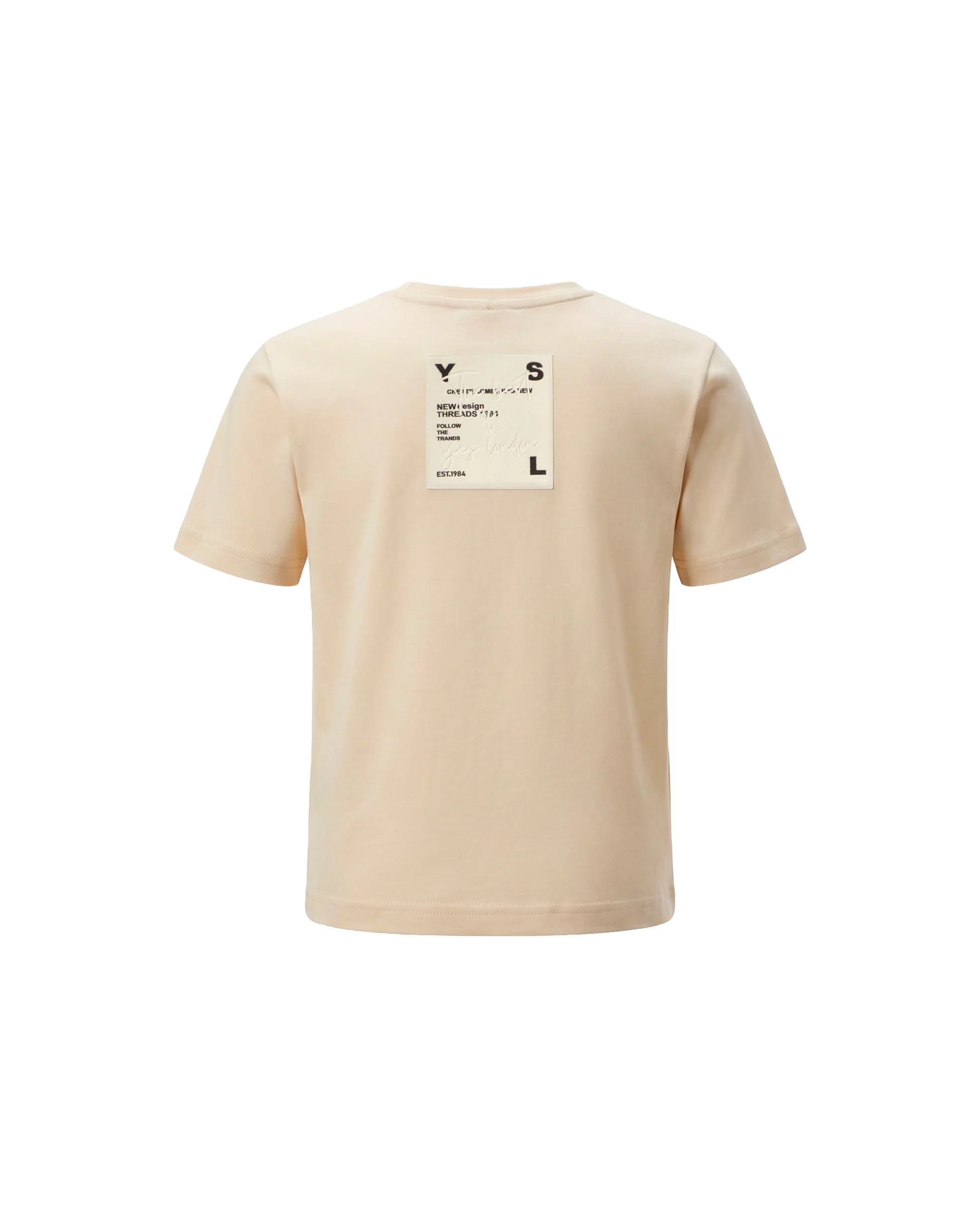 Yes London Kids T-Shirt Beige con Logo sul Retro per Bambini