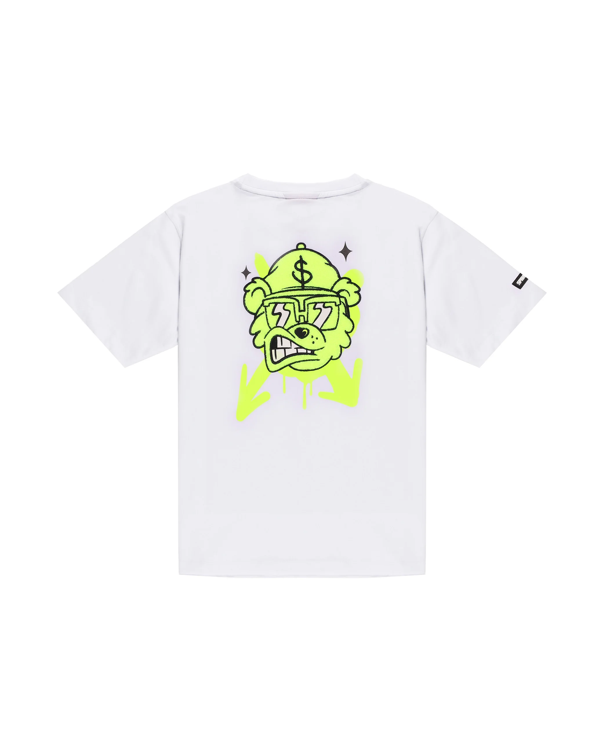 Sprayground Kids T-Shirt Bianco con Stampa Fonte/Retro per Bambini