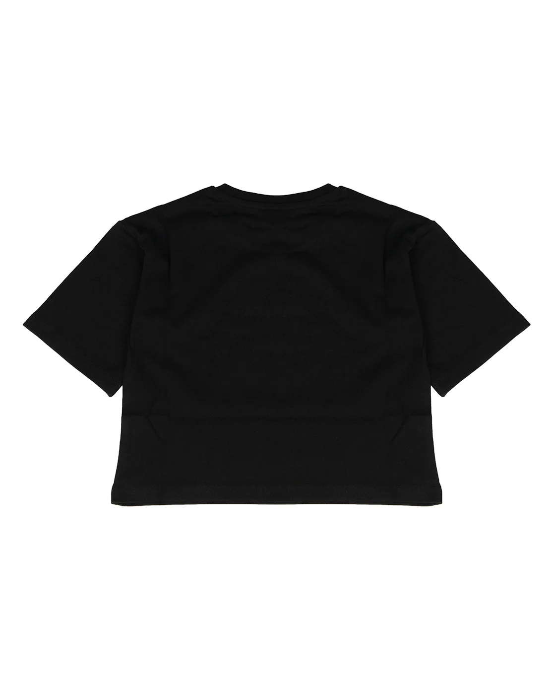 Vicolo Kids T-Shirt Nero con Logo con Applicazioni per Bambine