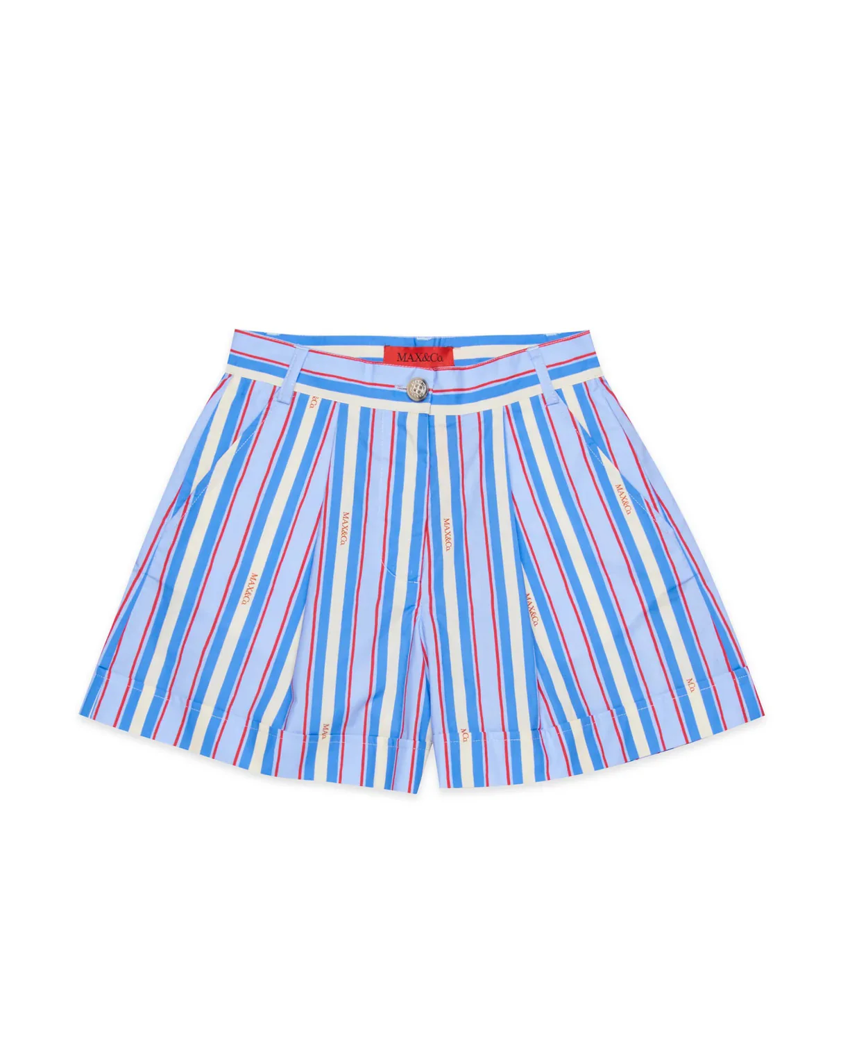 Max & Co Kids Short a Righe con Logo per Bambine