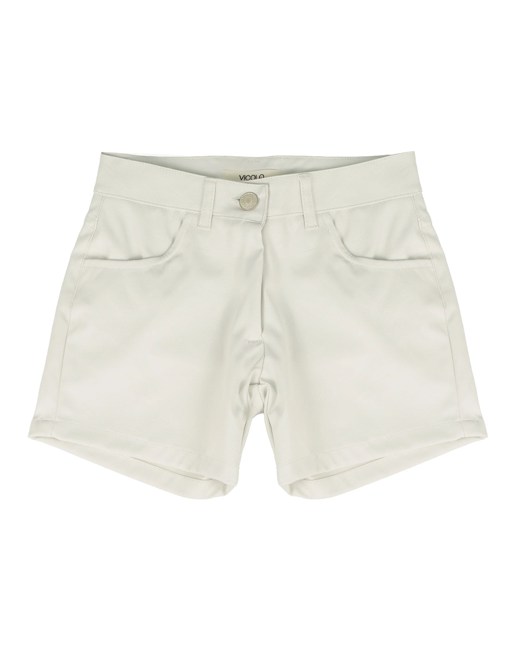 Vicolo Kids Short in Denim Bianco per Bambine