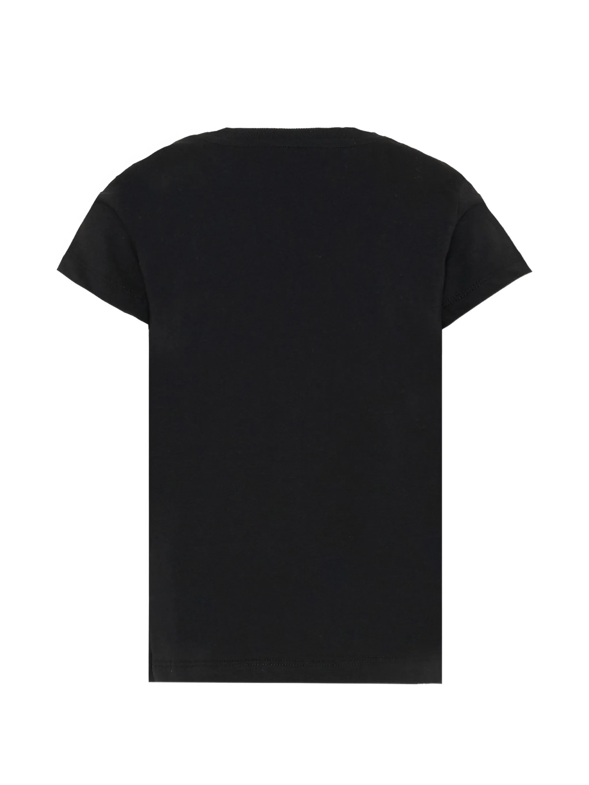 Moschino Kids T-Shirt Nero con Piccolo Logo Teddy Bear per Bambini