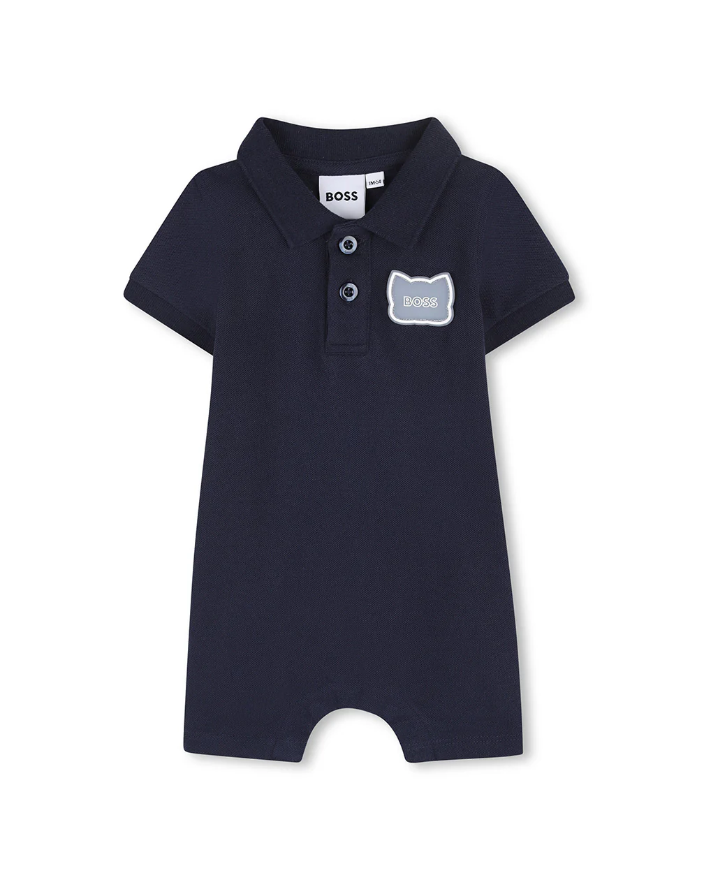 Boss Kids Tutina Blu Marine con Logo per Neonati