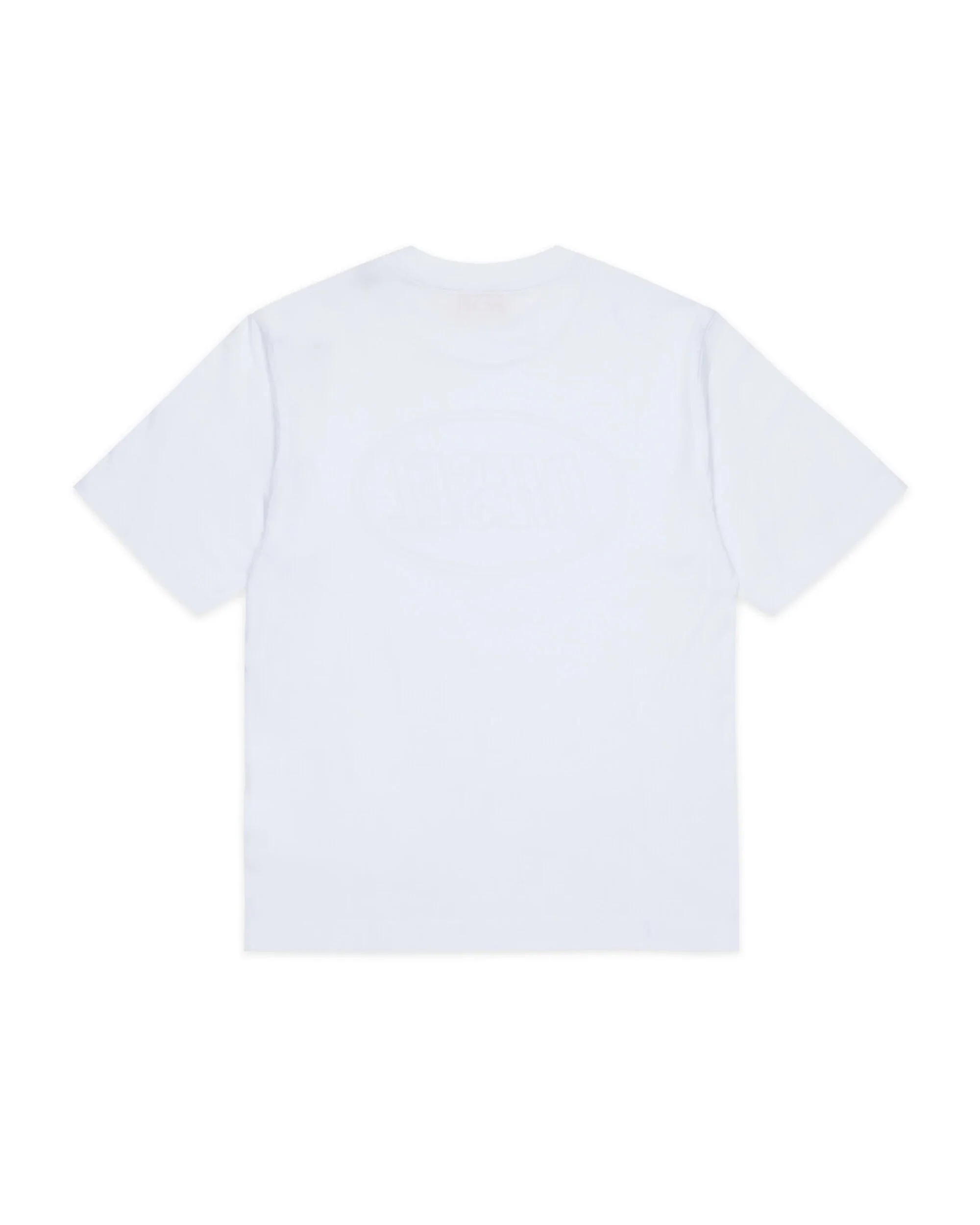 Diesel Kids T-shirt Bianca con Stampa Logo Oval Unisex per Bambini